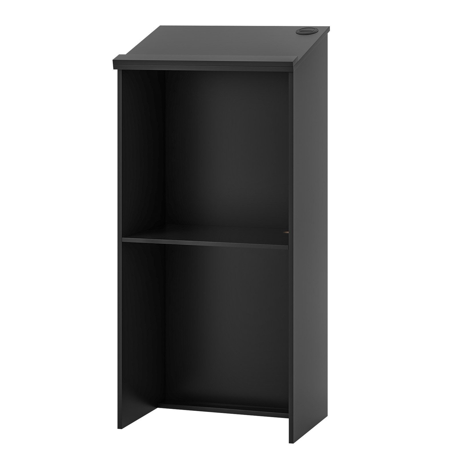 COSTWAY Stehpult, Stehtisch mit Ablagefläche, Kabeldurchführung 58x40x116,5cm