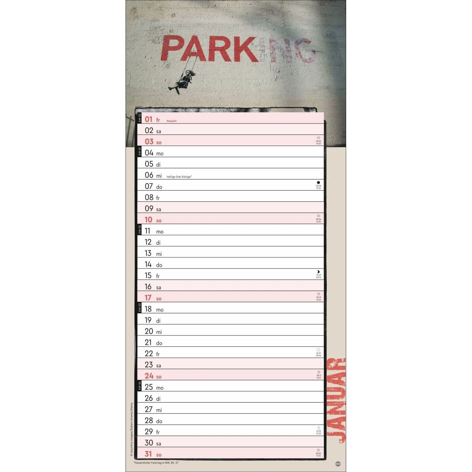 HEYE Wandkalender Banksy Planer 2027 – Bild 2 von 5
