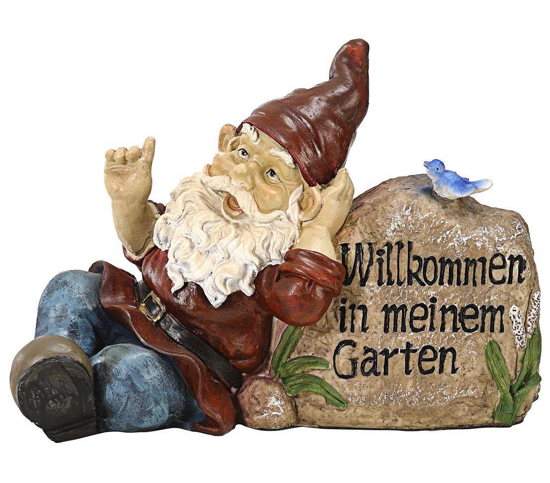 Dehner 30 x 13 x 22cm Garten Figur Dekofigur Gartenzwerg Polyresin ca 