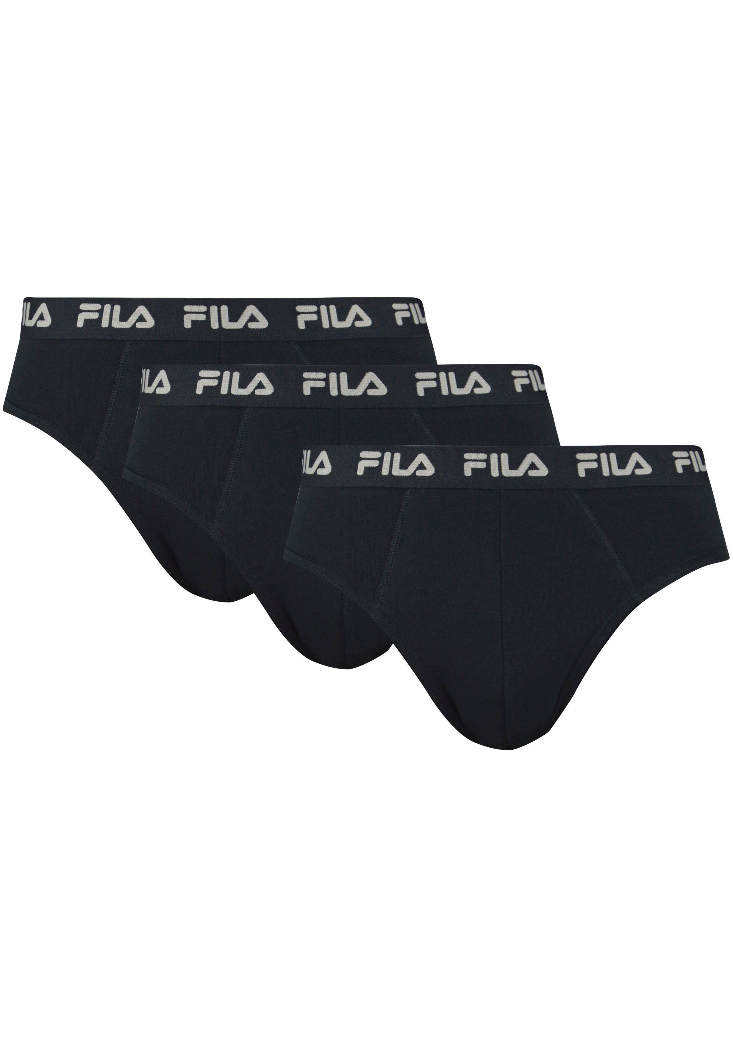 Fila Pack 3er (Packung, mit Logobund 3-St), Slip elastischem