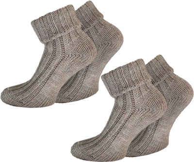 normani Thermosocken 2 Paar Alpaka-Socken mit Umschlag (Set, 2-Paar, 2 Paar) hochwertige Alpaka-Wolle