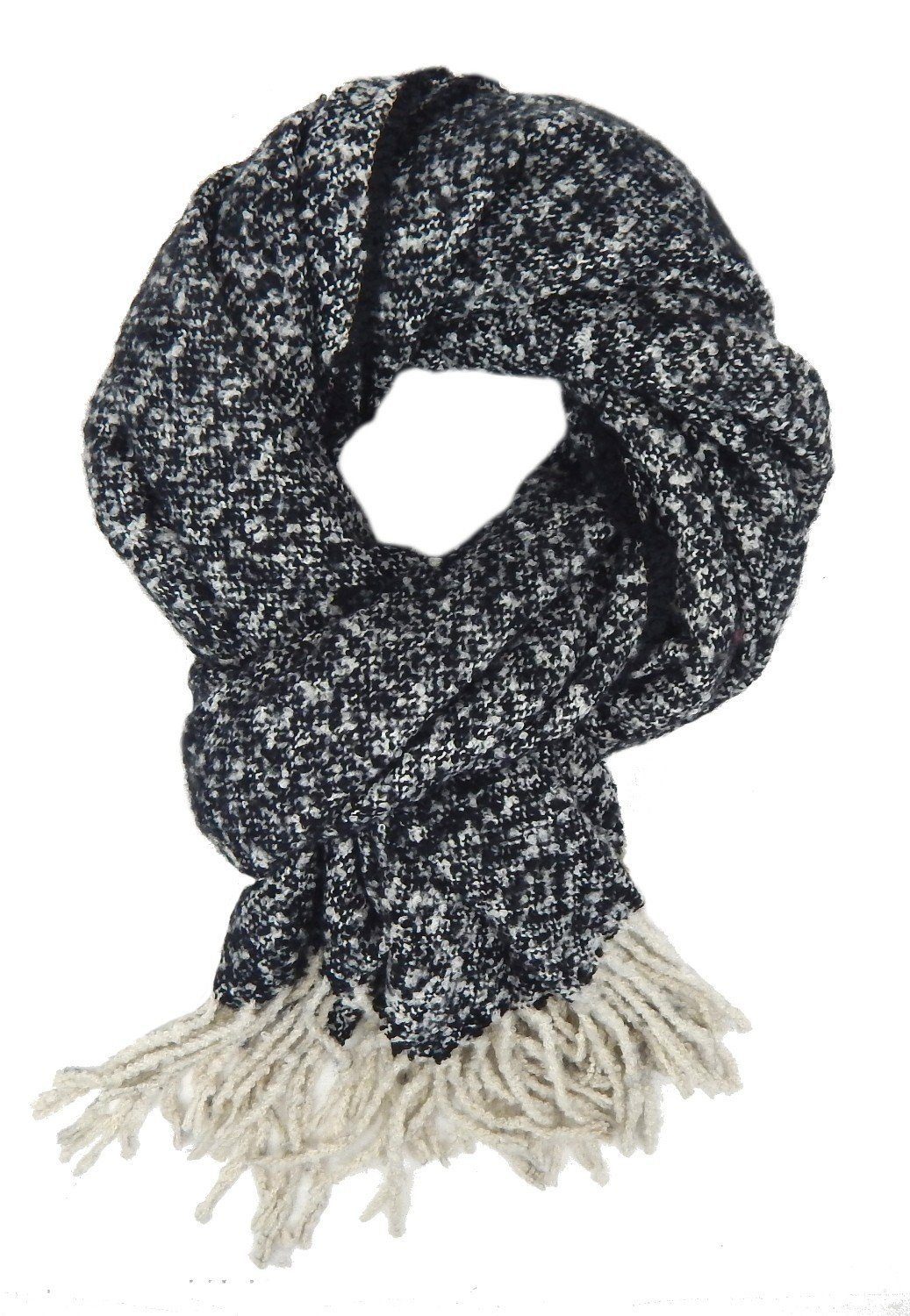 Ella Jonte XXL-Schal, schwarz beige Herbst Winterschal kuschelweich wärmend