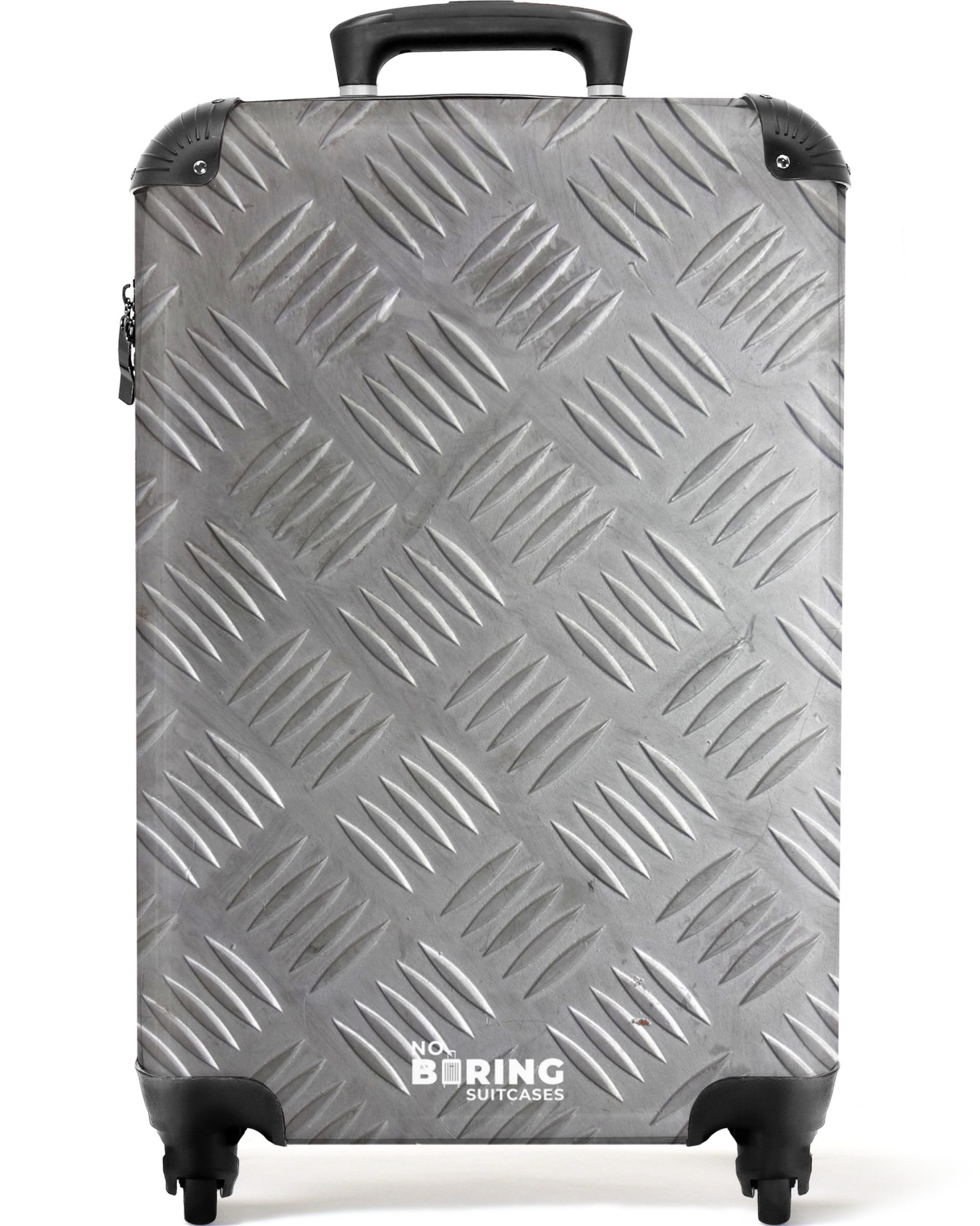 NoBoringSuitcases.com© Hartschalen-Trolley Metallplatte mit geriffeltem Rel günstig online kaufen