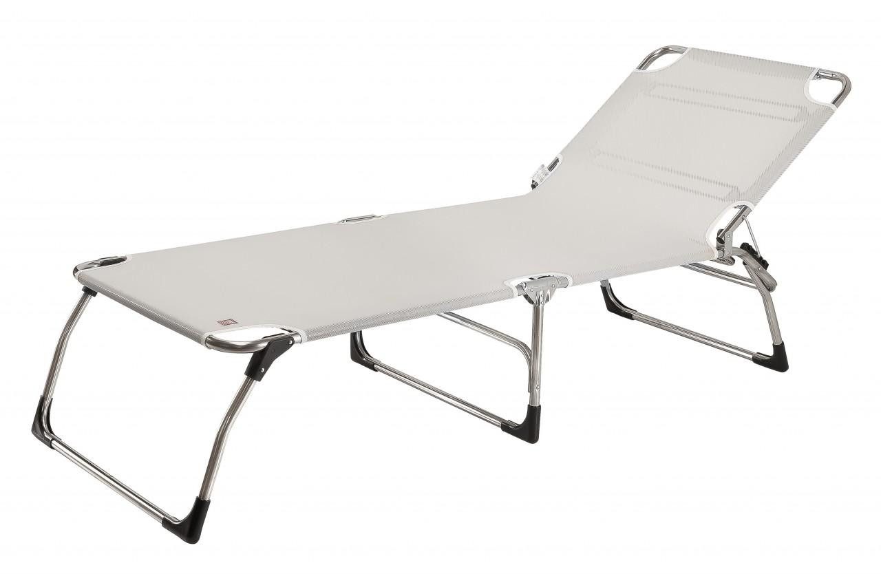 Fiam Gartenliege AMIGO BIG Silbergrau Sonnenliege Aluminium Dreibeinliege FIAM