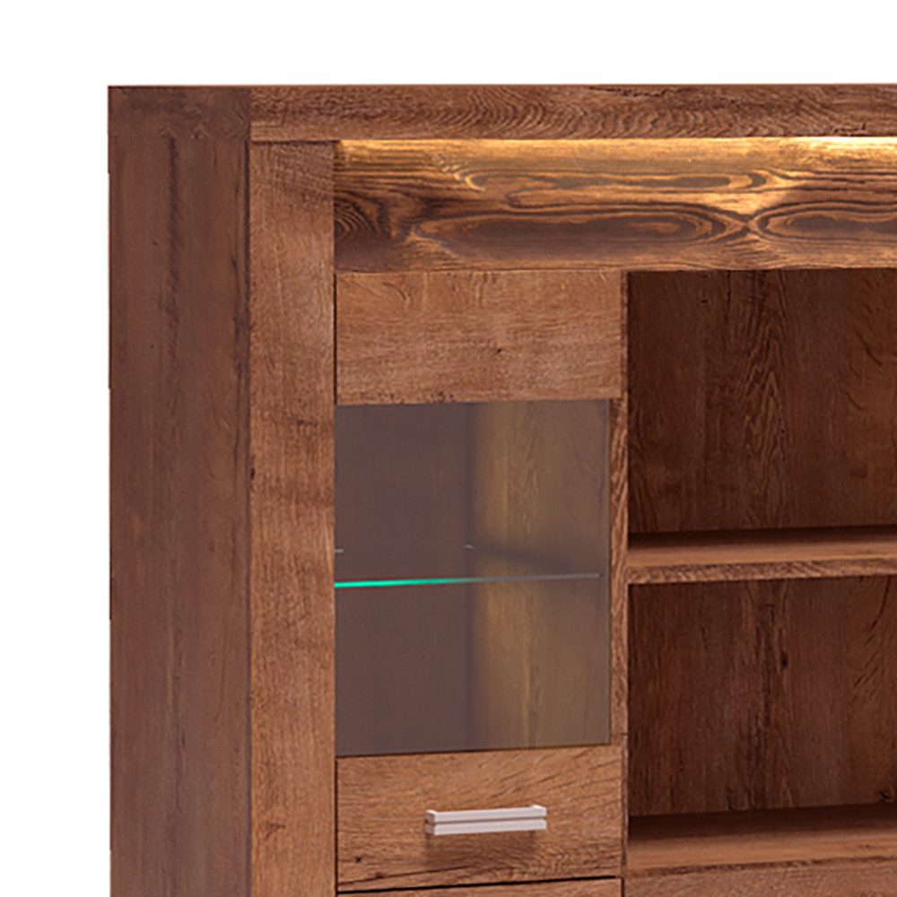 Lomadox Highboard INGENIO-161, Kommode Hochkommode Sideboard modern mit LED günstig online kaufen