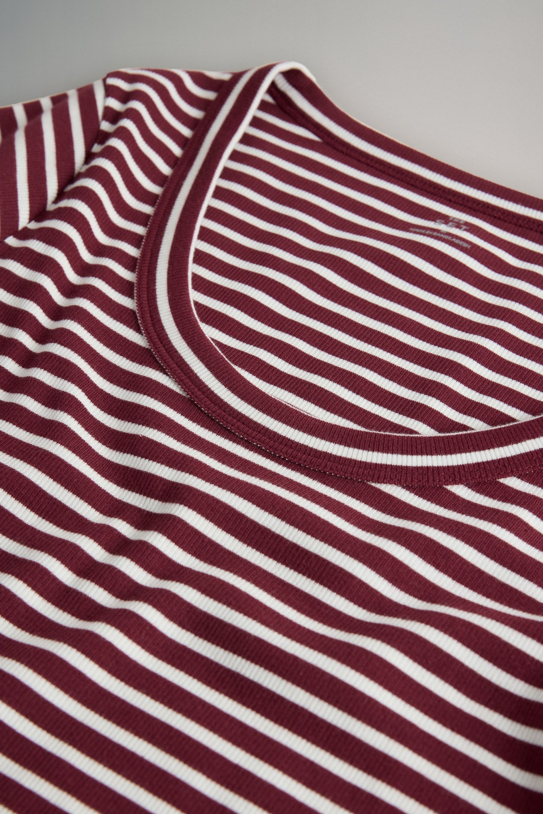 The Set T-Shirt The Set Gerippte T-Shirts, U-Ausschnitt, 5er-Pack (5-tlg) günstig online kaufen
