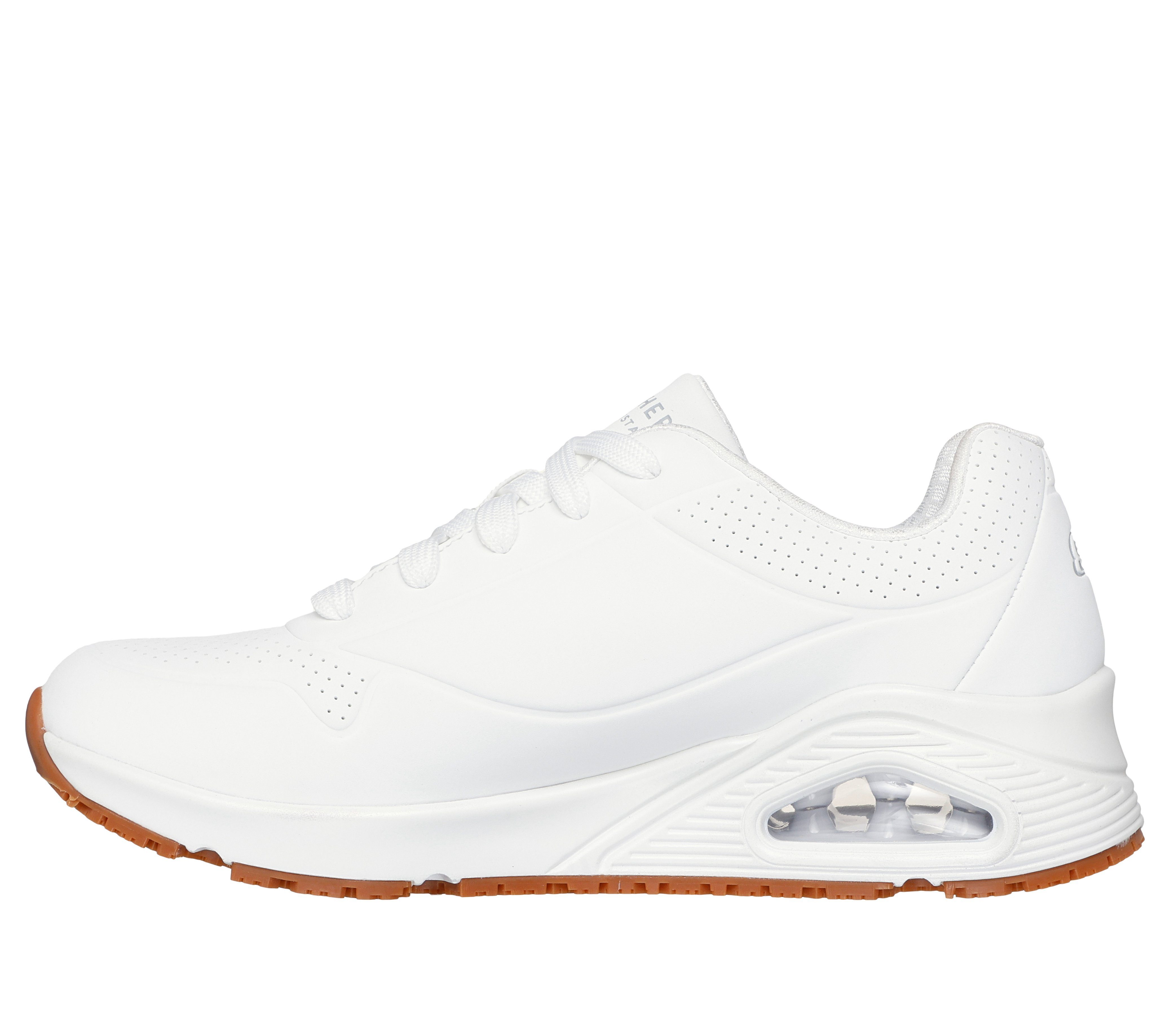 Skechers Work UNO SR Arbeitsschuhe Damen O1 FO SRC ESD - Rutschhemmender Arbeitsschuh Air-Cooled Memory Foam Einlegesohle, Zwischensohle Luftkissendämpfung