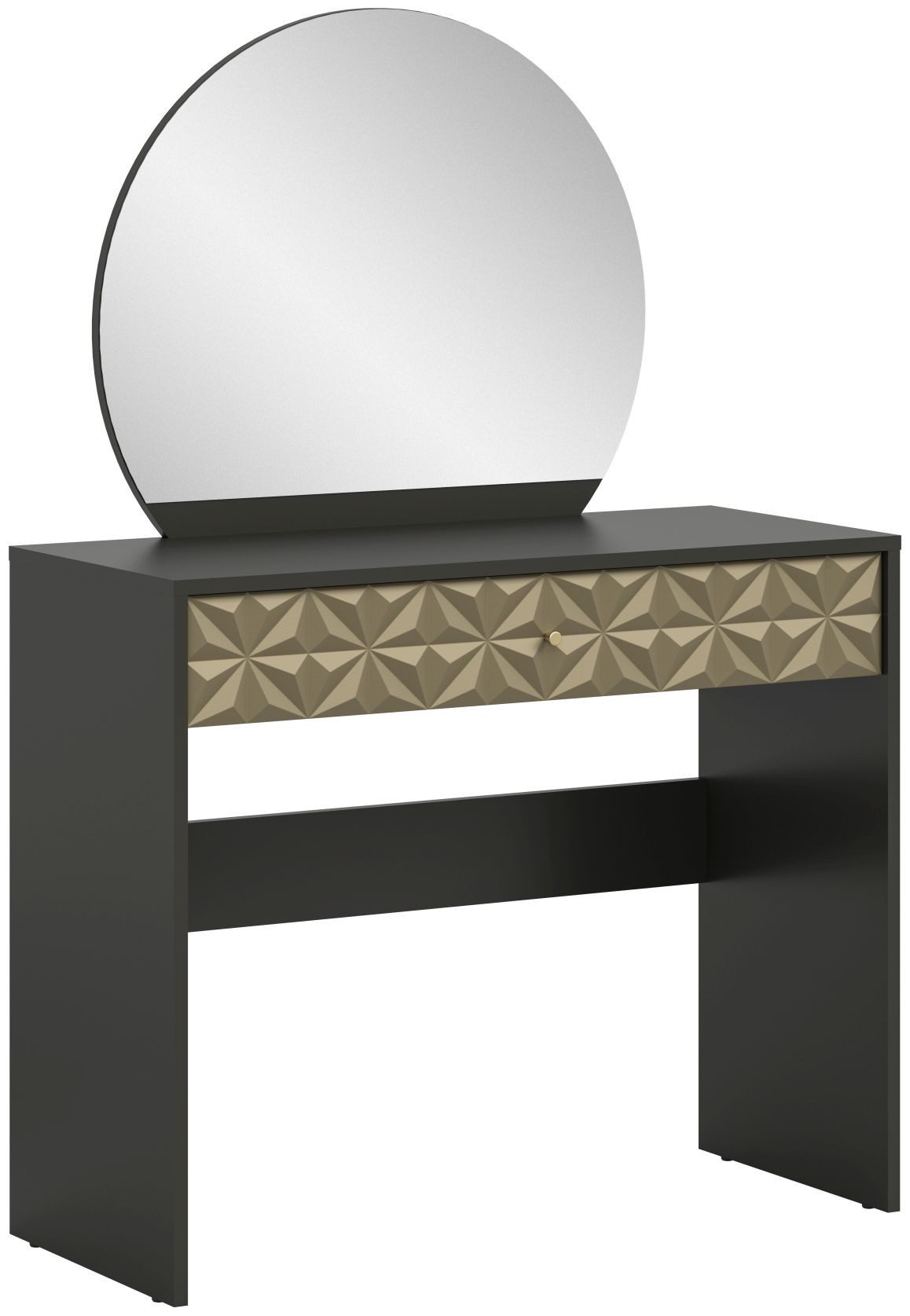 xonox.home Esstisch, Schwarz Retro Melamin 90x133x39 cm