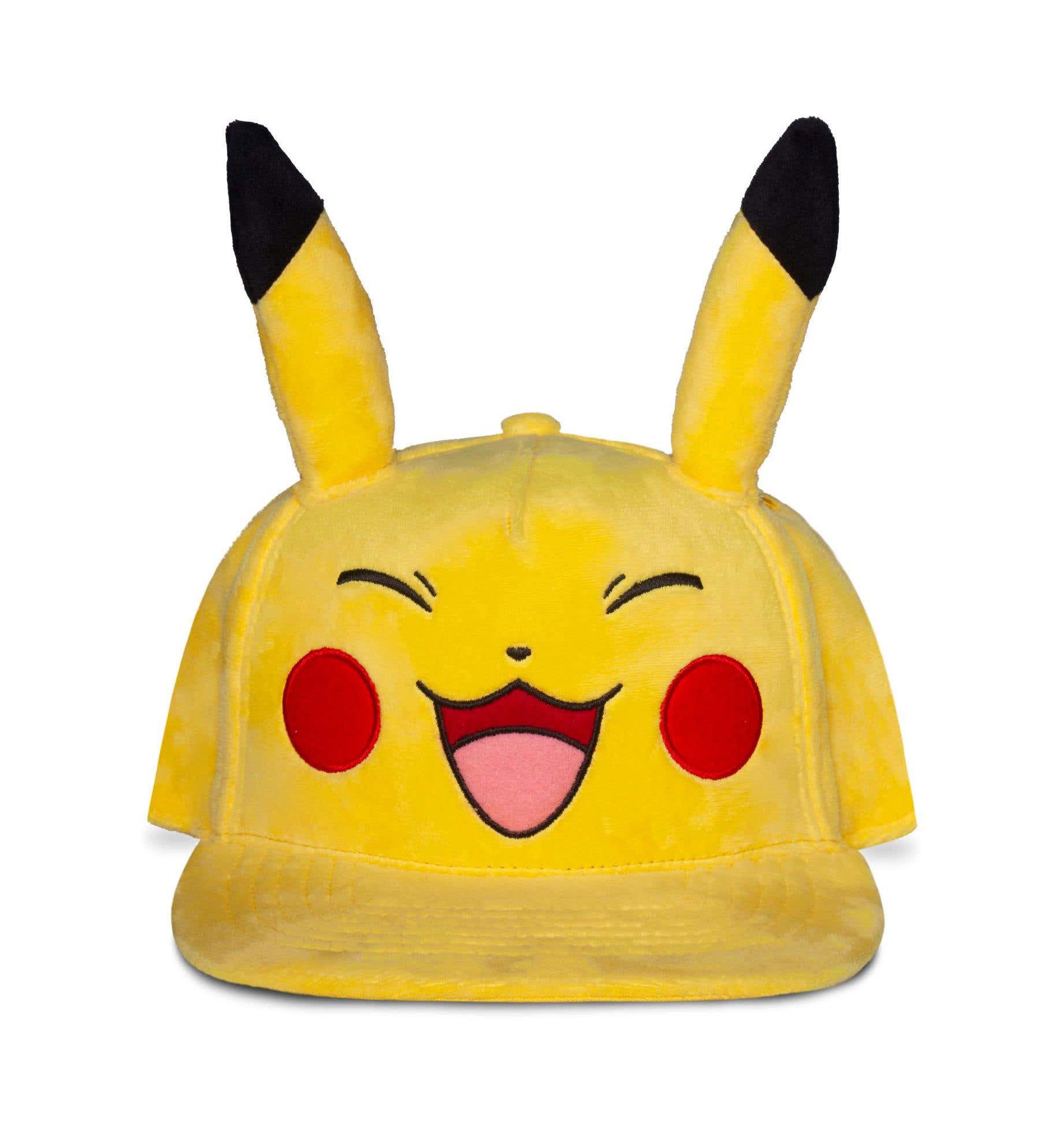 POKÉMON Baseball Cap Happy Pikachu Plush Face