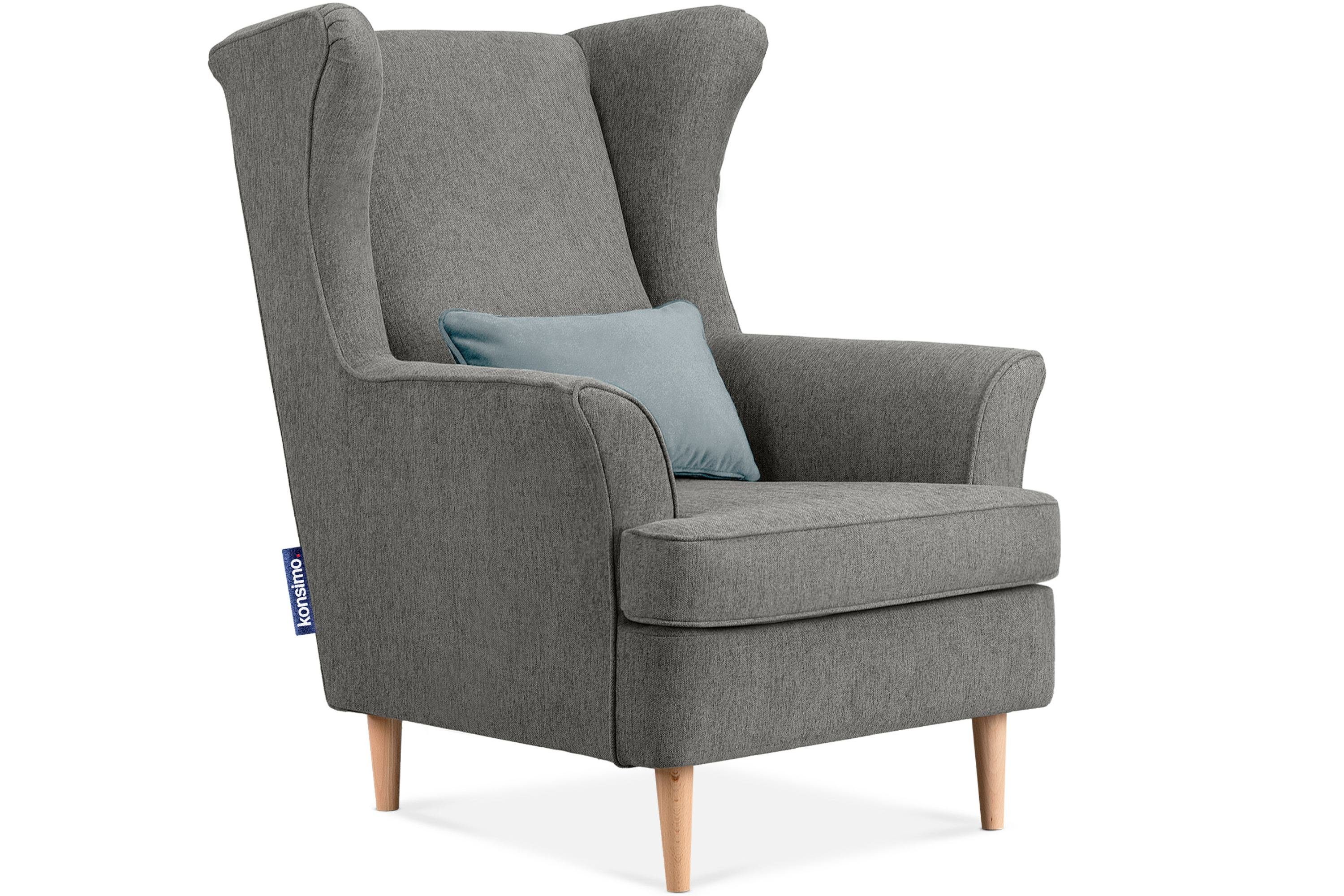 KONSIMO® Ohrensessel STRALIS Sessel, zeitloses Design günstig online kaufen