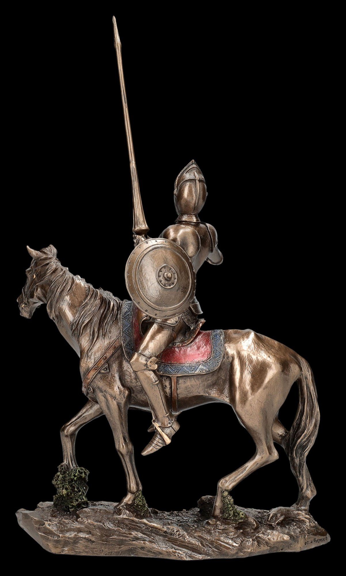 Dekofigur auf Shop Don Pferd mit Quijote - Veronese Dekofigur Ritter - Figuren Figur GmbH Lanze