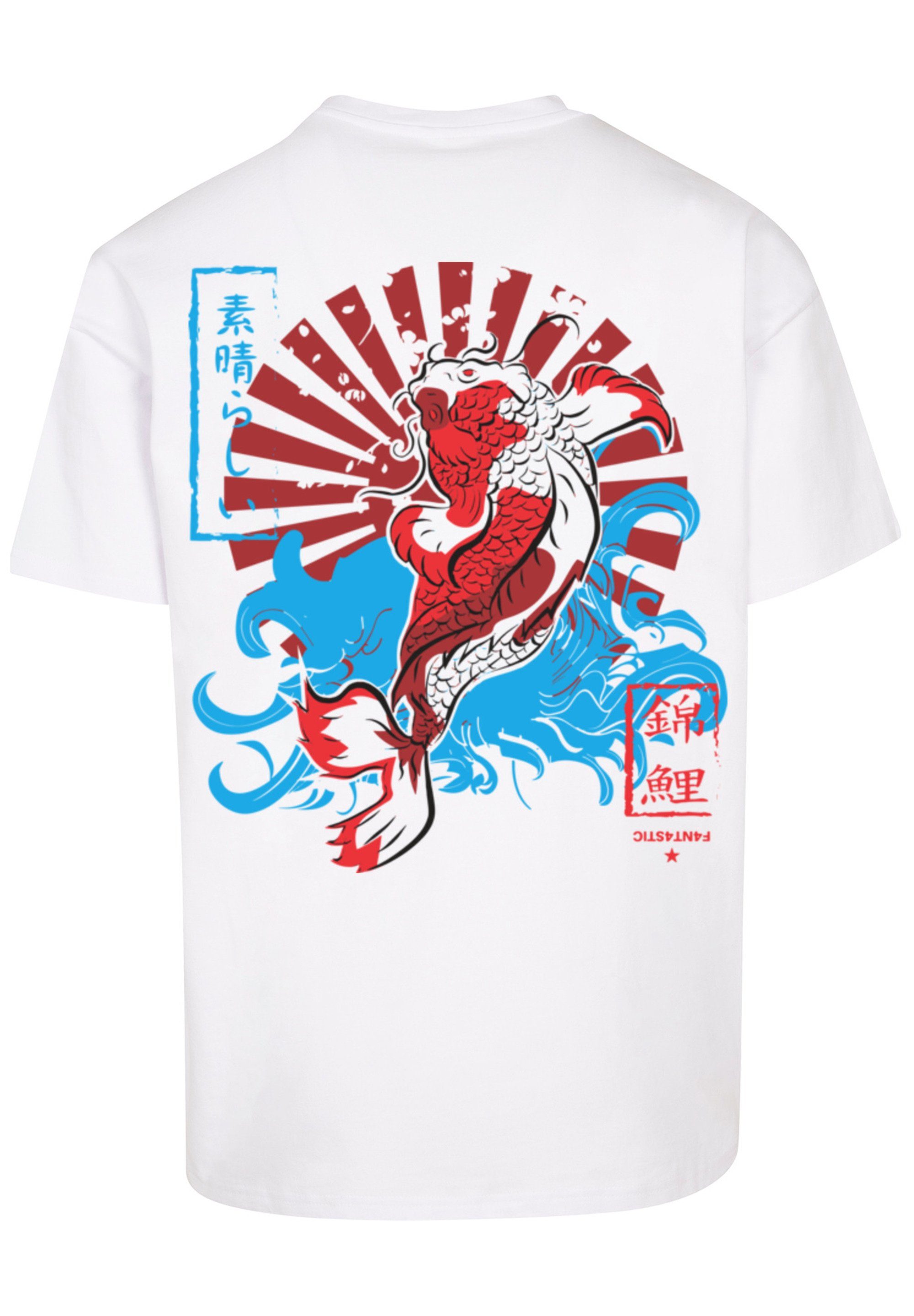 Japan F4NT4STIC Print Karpfen Fisch Koi weiß T-Shirt