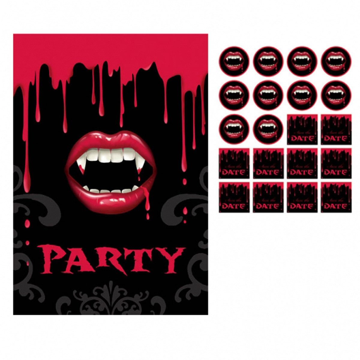 Amscan Hängedekoration Einladung Fangtastic 20St.