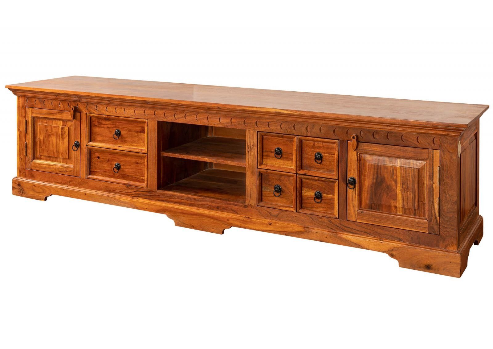 Massivmoebel24 TV-Board (Massivholz), TV-Board Akazie 220x50x55 günstig online kaufen