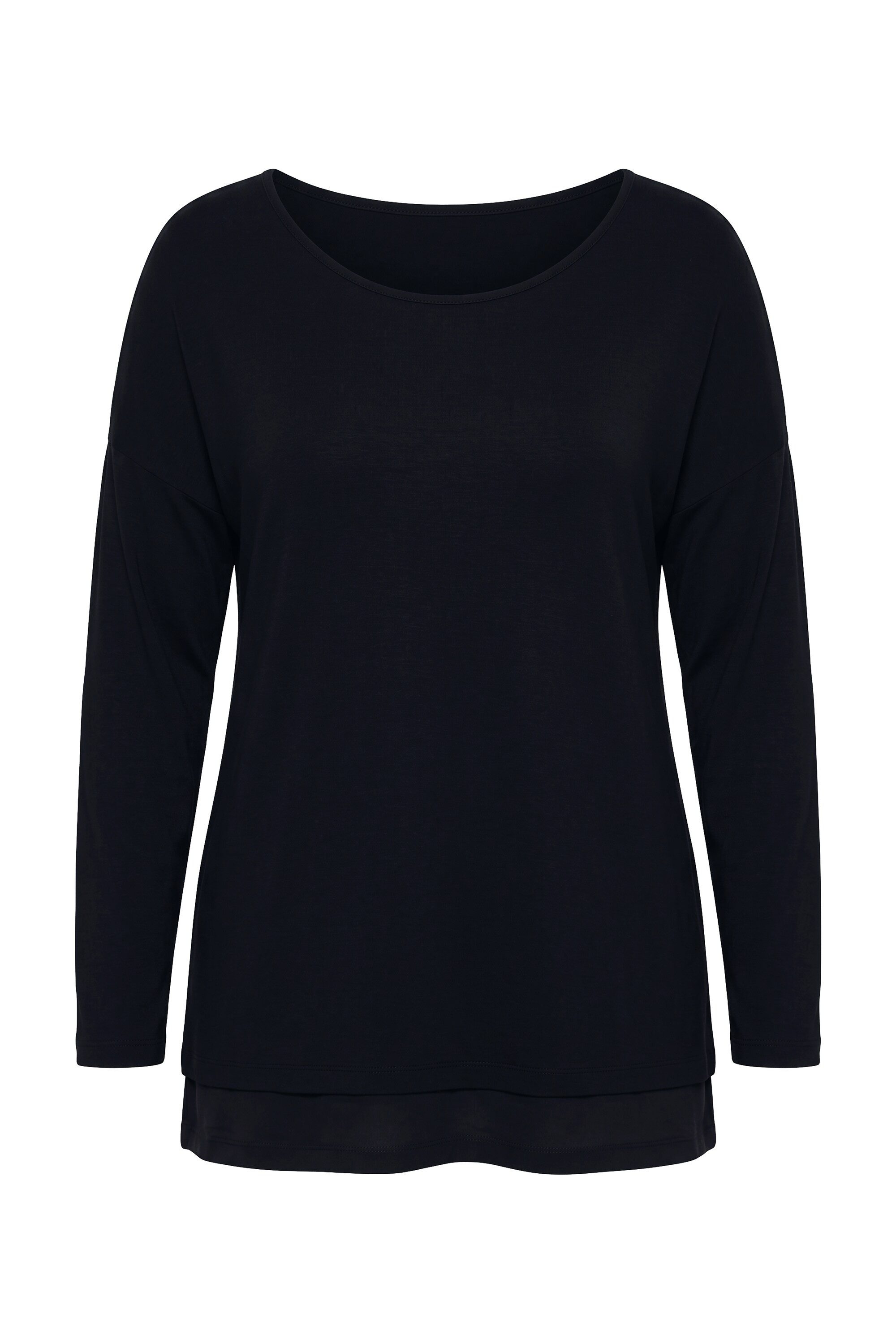 MIAMODA Longsleeve Longsleeve A-Linie Chiffonsaum – Bild 2 von 3