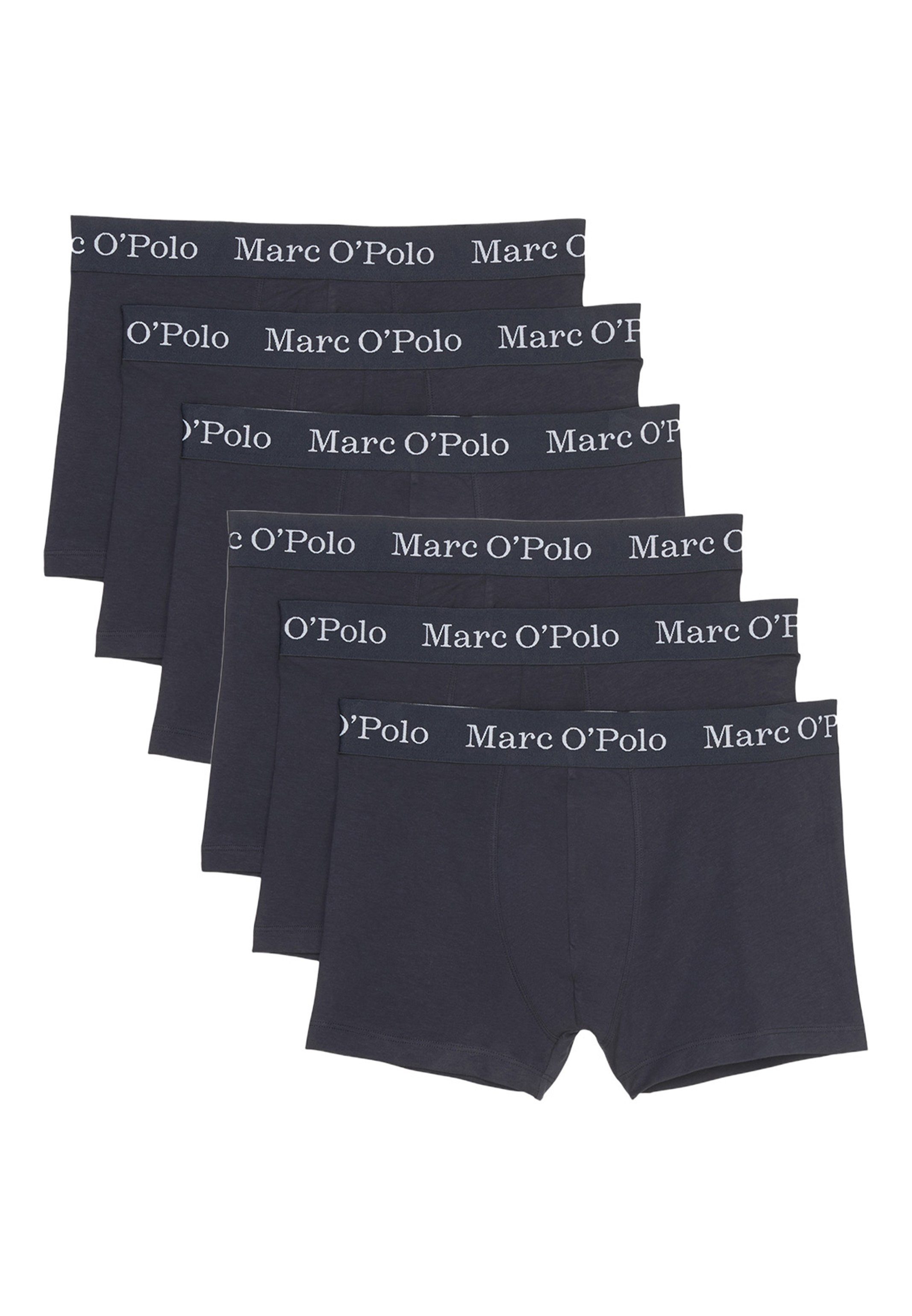 Cotton Short - Eingriff Dunkelblau Pack Elements 6er - Boxer (Spar-Set, Baumwolle Retro Retro Ohne / 6-St) - O'Polo Organic Marc Pant