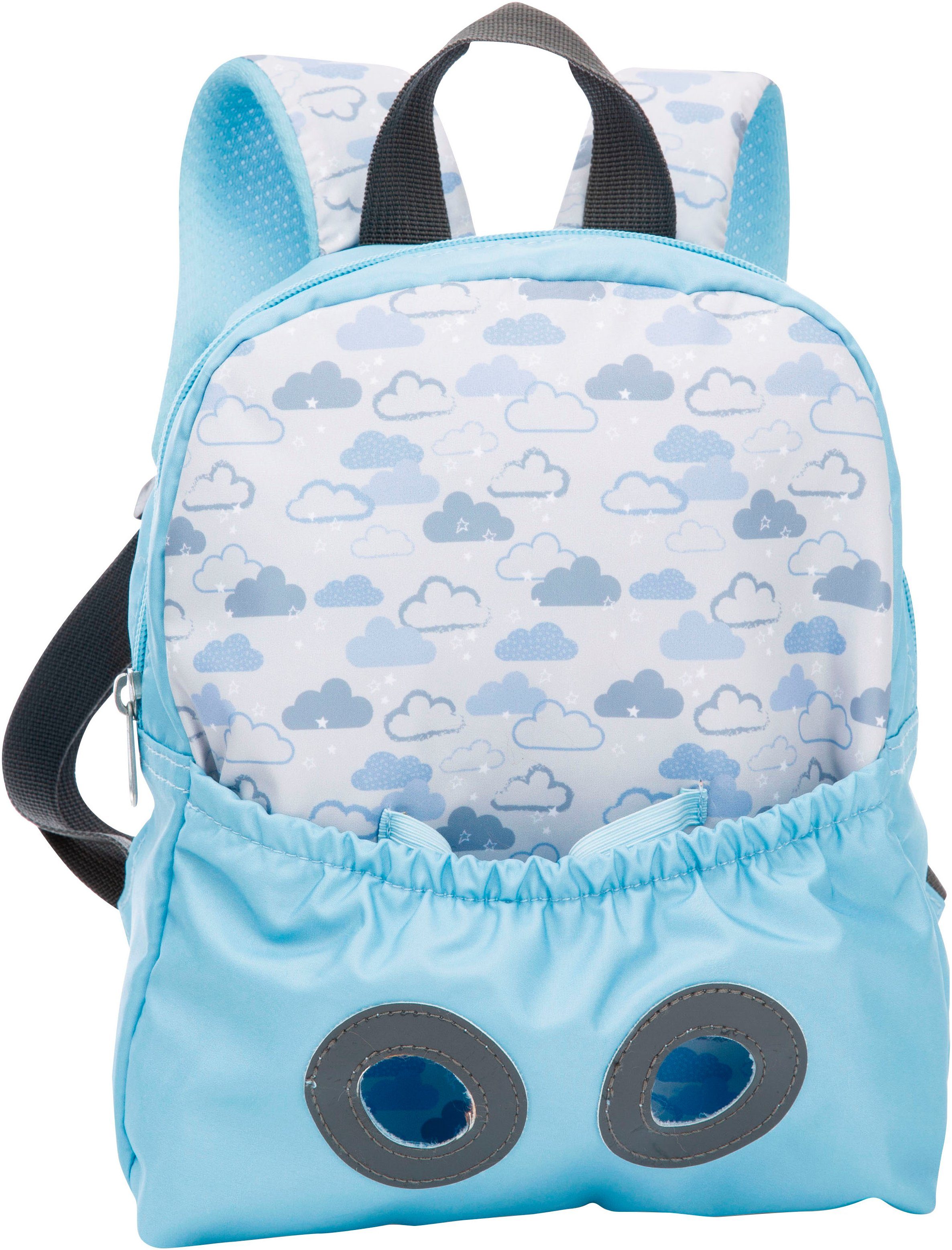 Nici Kinderrucksack Travel Friends, Rucksack mit Plüsch Waschbär, 25 cm