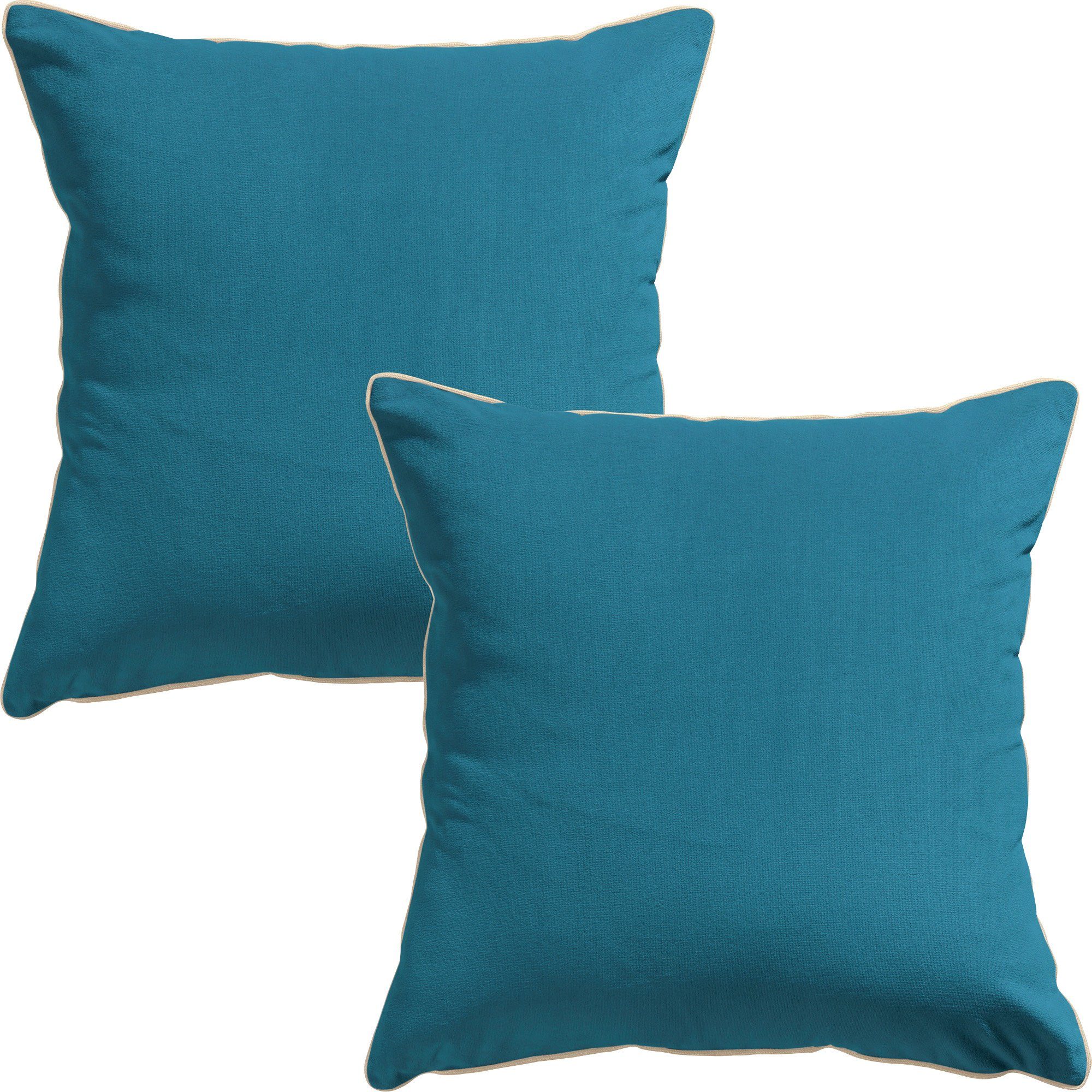 Erwin Müller Kissenbezug Kissenhülle "Manchester" 2er-Pack, Velours Uni
