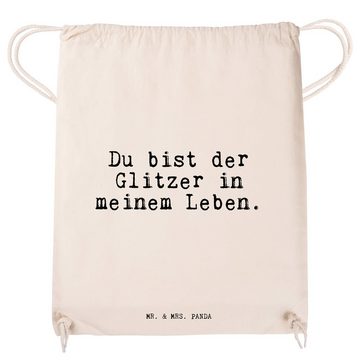 Mr. & Mrs. Panda Sporttasche Du bist der Glitzer... - Transparent - Geschenk, Glitzer Spruch, Beut (1-tlg)