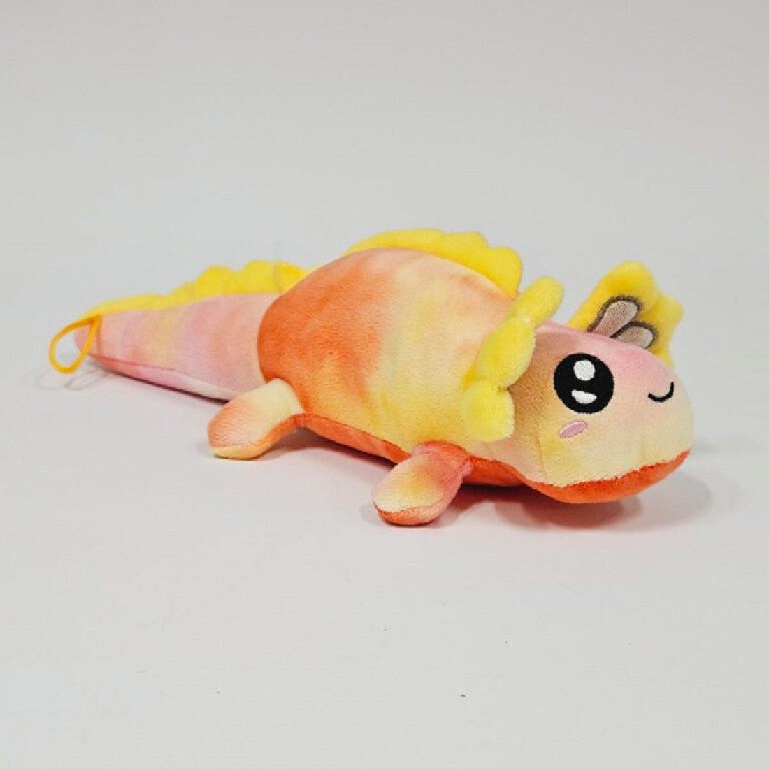 Kuscheltier Axolotl Kuscheltier Echse Molch Figur Plüsch XL 25 cm Püsch orange neu