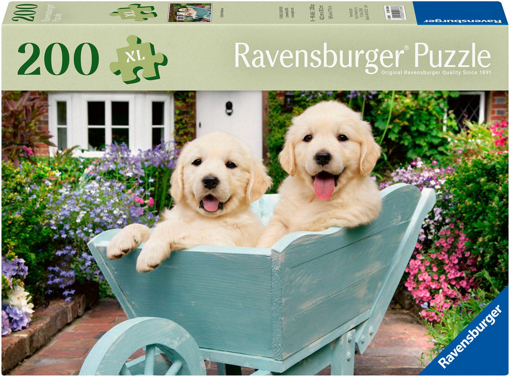 Ravensburger Puzzle Feel Well & Puzzle, Golden Retriever, 200 Puzzleteile, XL, für Erwachsene, Made in Europe