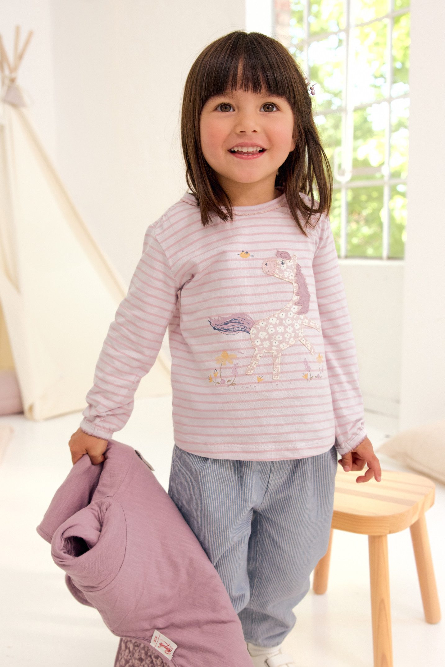 People Wear Organic Langarmshirt mit Motiv GOTS zertifiziert
