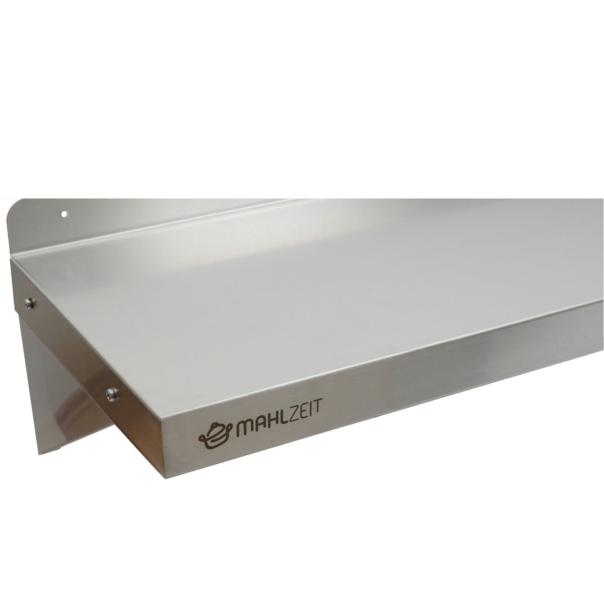 Mahlzeit Küchenregal Edelstahl Wandregal, 80 x 35 cm, 2 Ablagen, Küchenregal Hängeregal Wan – Bild 4 von 5