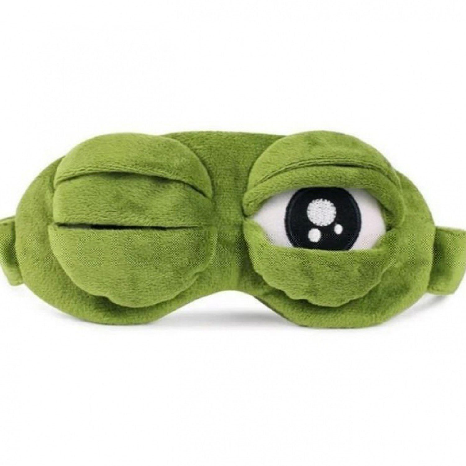 MAGICSHE Schlafmaske 3D Frosch-Augenmaske Plüsch Augenschutz, 1-tlg.