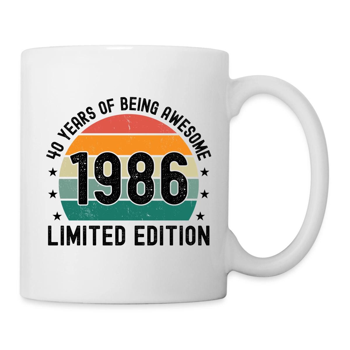 Spreadshirt Tasse 40 Years Of Being Awesome 1986 Limited Edition Tasse, Keramik