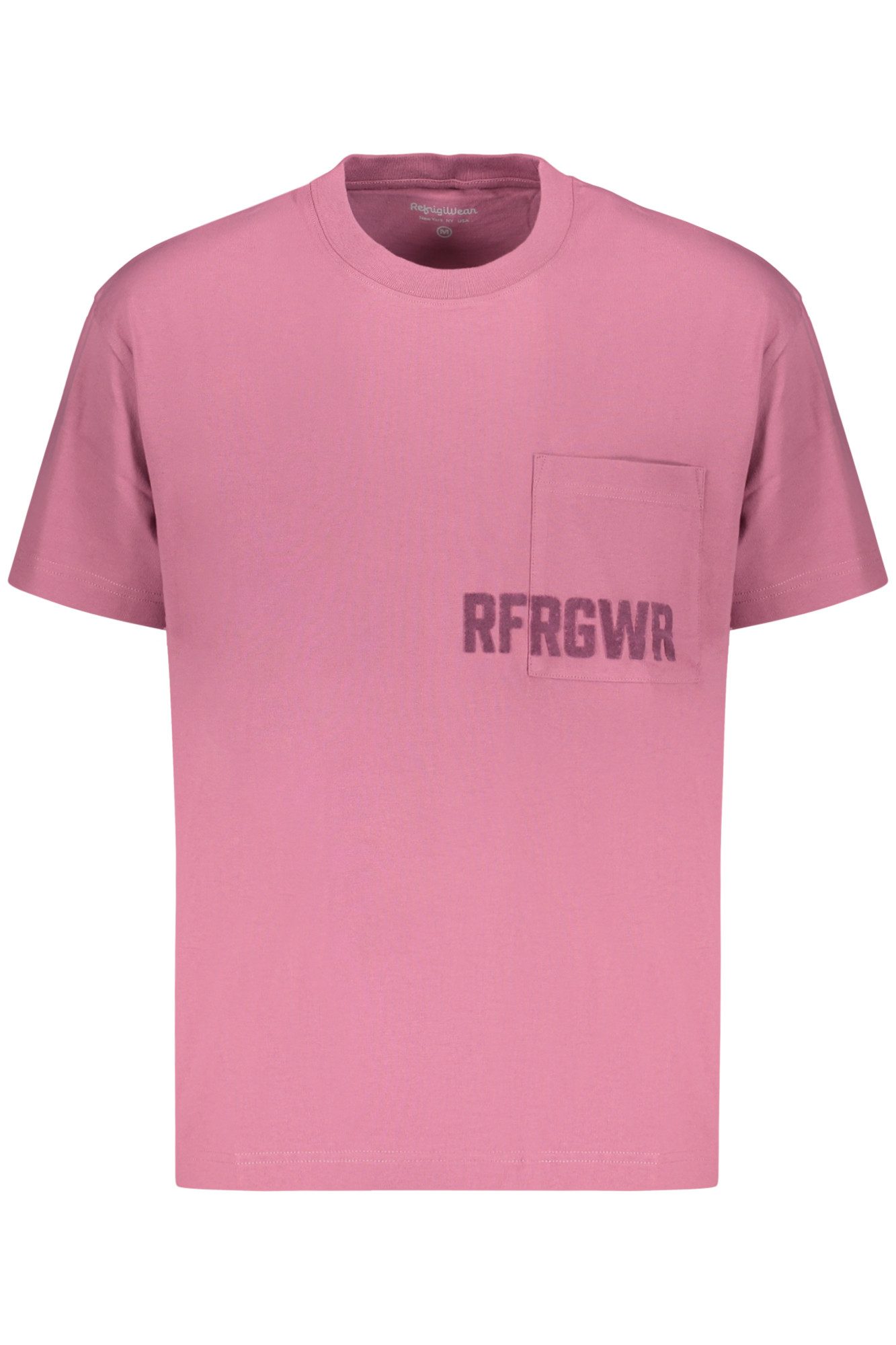 RefrigiWear T-Shirt Lila Herren Kurzarmshirt: Rundhals, Brusttasche &