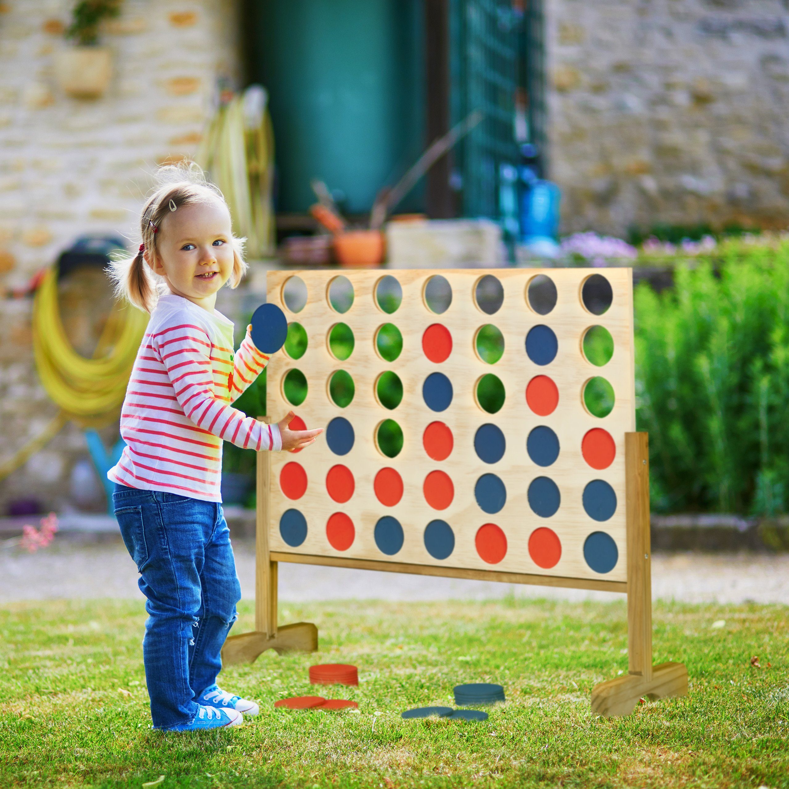 relaxdays Spiel XXL Vier Gewinnt, Gesellschaftsspiel
