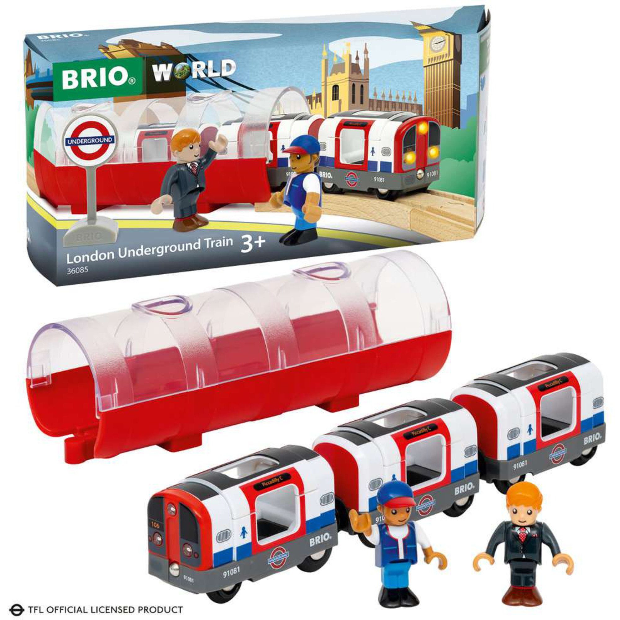 BRIO® Spielzeug-Auto BRIO World World Londoner U-Bahn mit Licht und