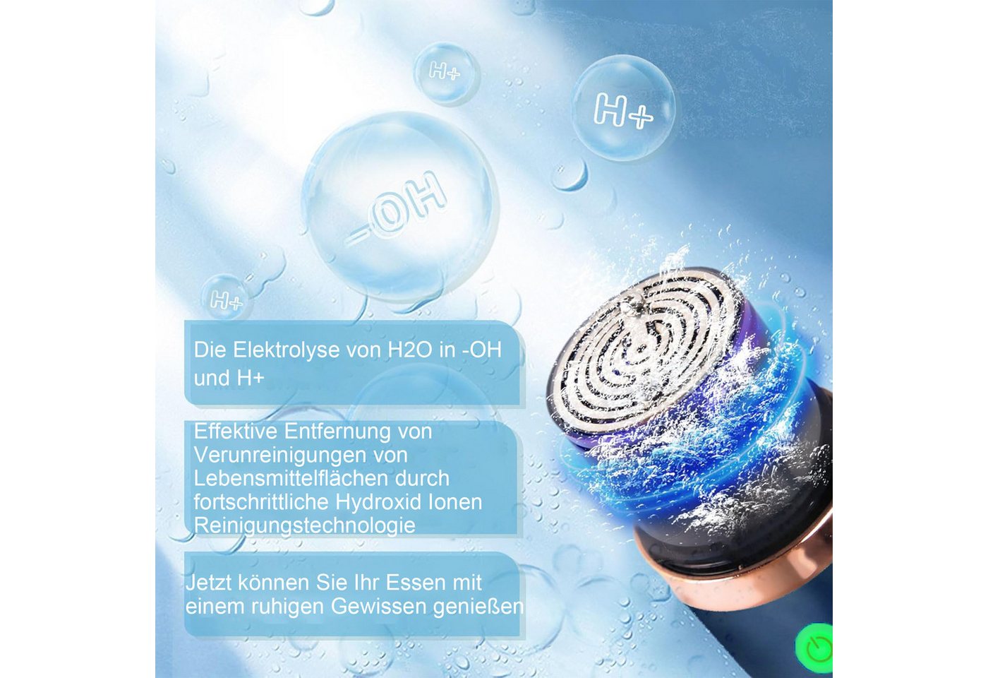 Thumbnail - Senmudi Ultraschallreiniger Obst Gemüse Waschmaschine, wiederaufladbare Reinigungsmaschine, OH-Ionen-Reinigungstechnolog...