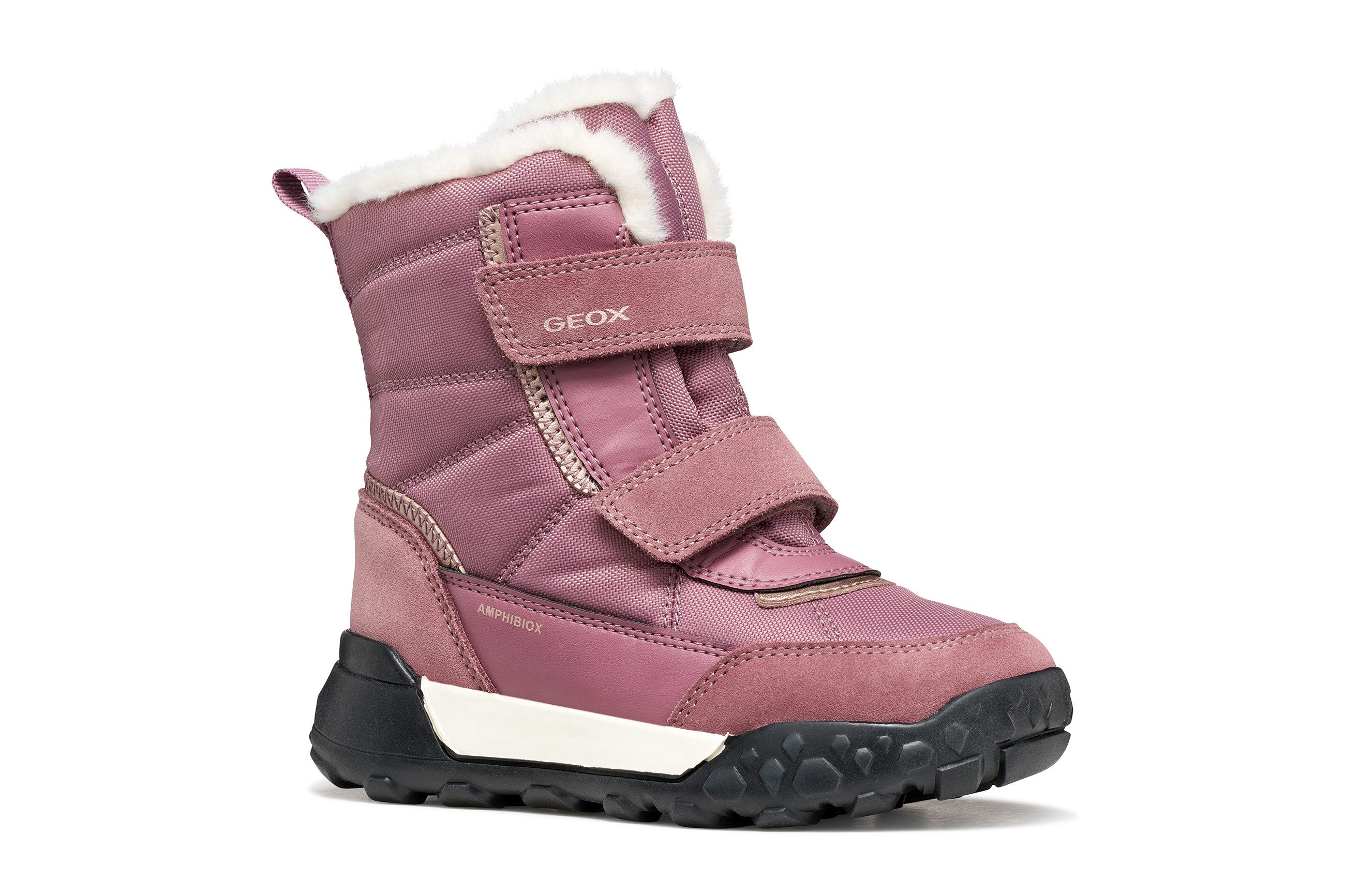 Geox J TREKKYUP GIRL B AB Winterboots Klettstiefel mit Warmfutter, Größenschablone zum Download