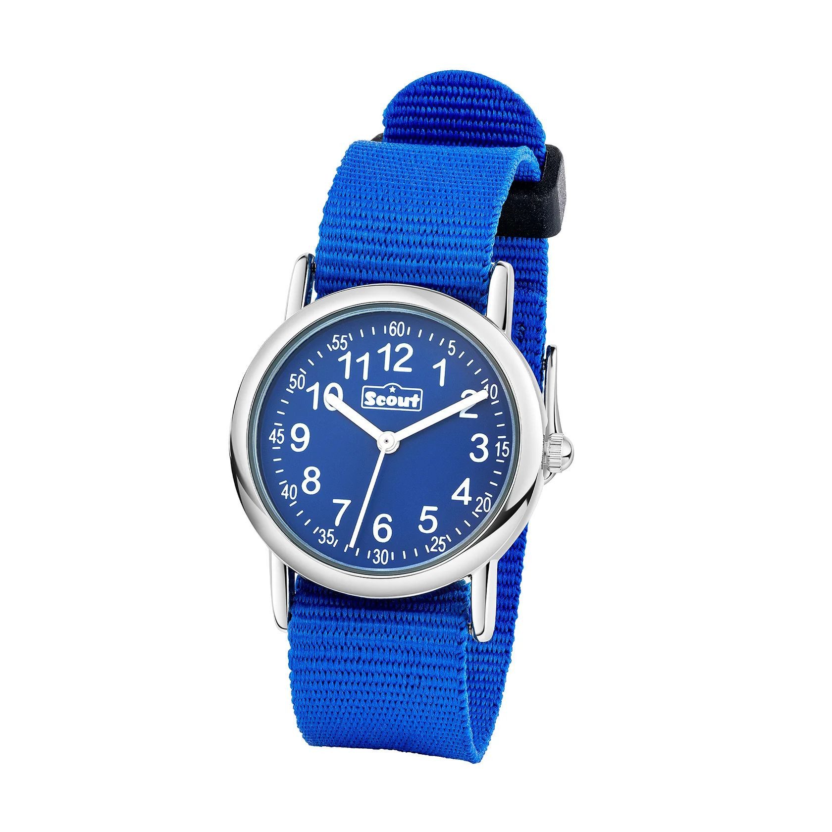Scout Quarzuhr Start Up Kinderuhr 164000003 Blau 27 mm Textilarmband 5 Bar Lernuhr