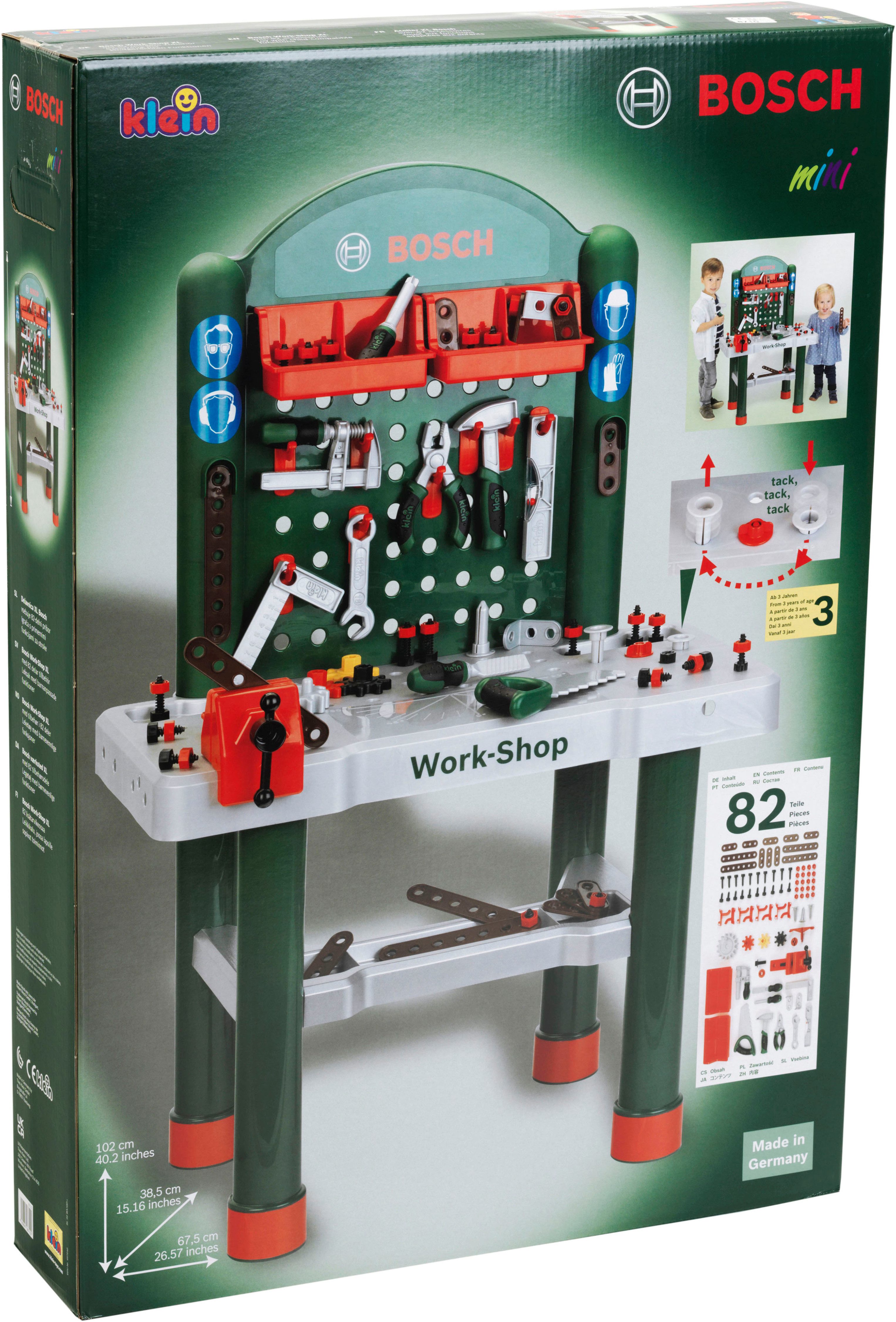 Klein Spielwerkbank Bosch Workshop, Made in Germany