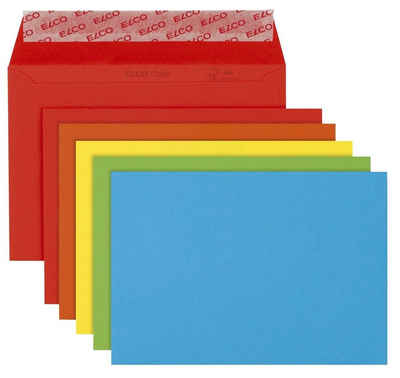 ELCO Briefumschlag ELCO Briefumschläge DIN C6 ohne Fenster farbsortiert 20 St.