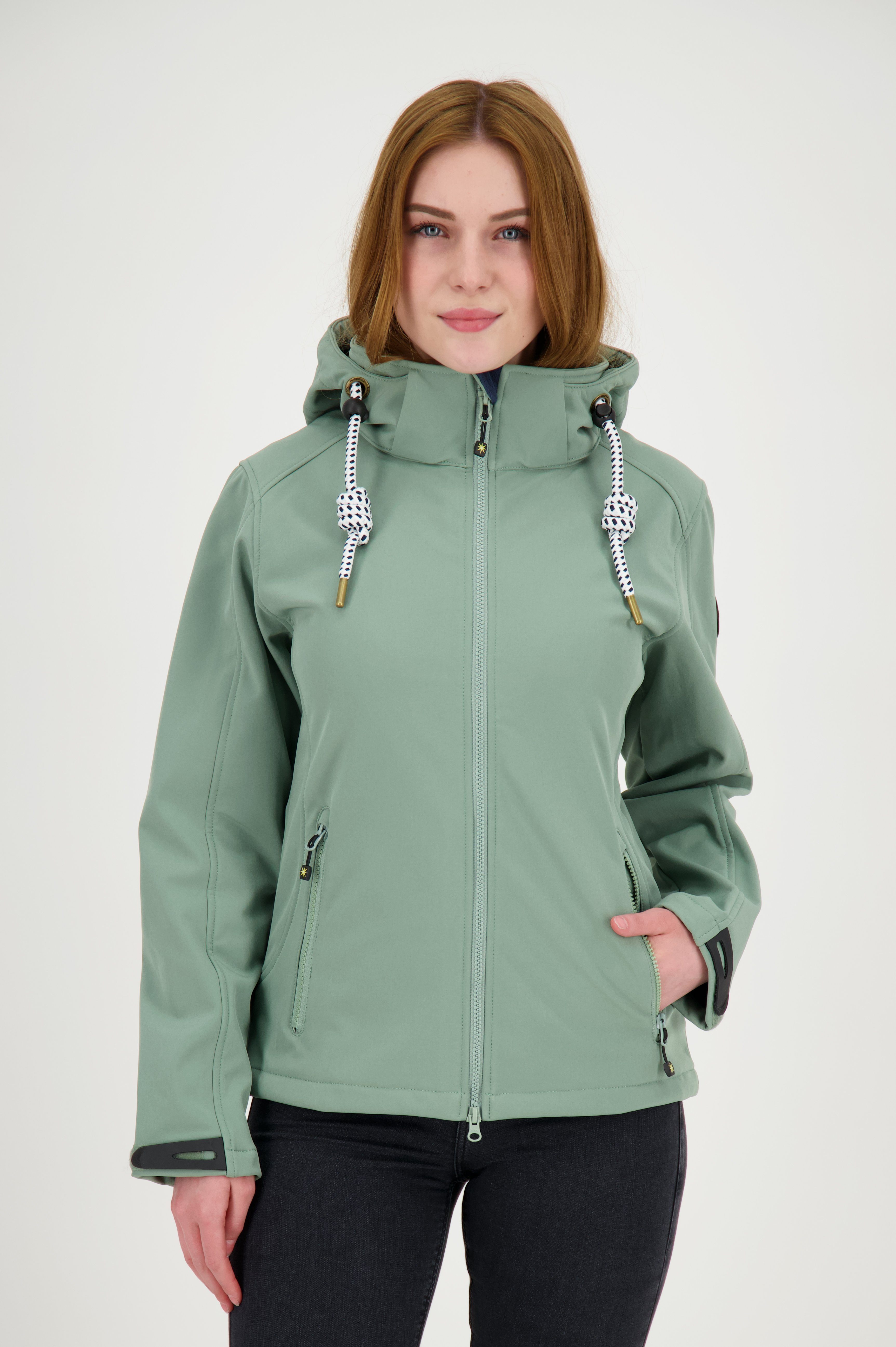 mit PEAK Active CREEK DEPROC Softshelljacke grau Kapuze abnehmbarer WOMEN