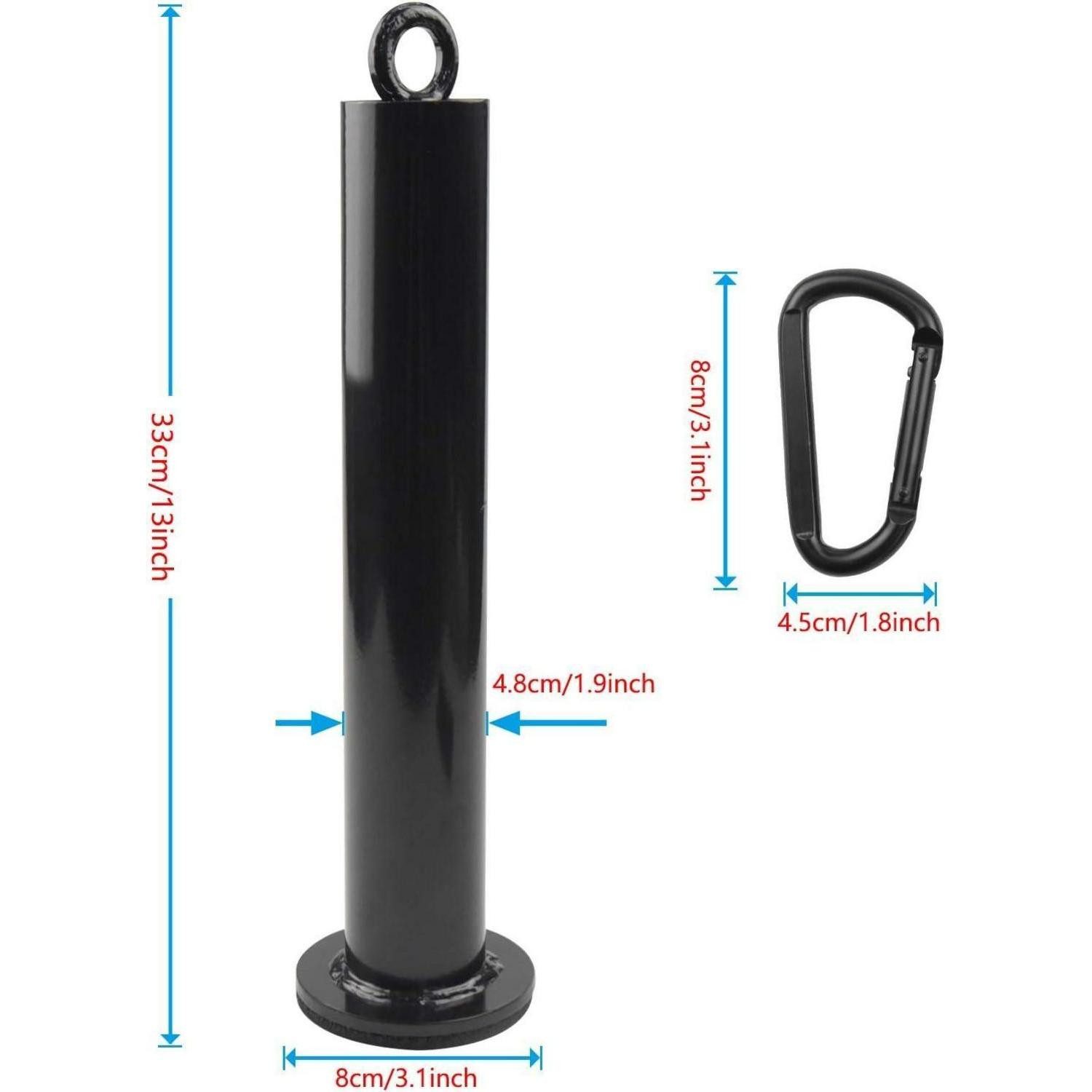 LuxusKollektion Hantelscheibenständer Gewichtsplatte Ladestift mit Karabiner Fitness Olympic Weight Plate