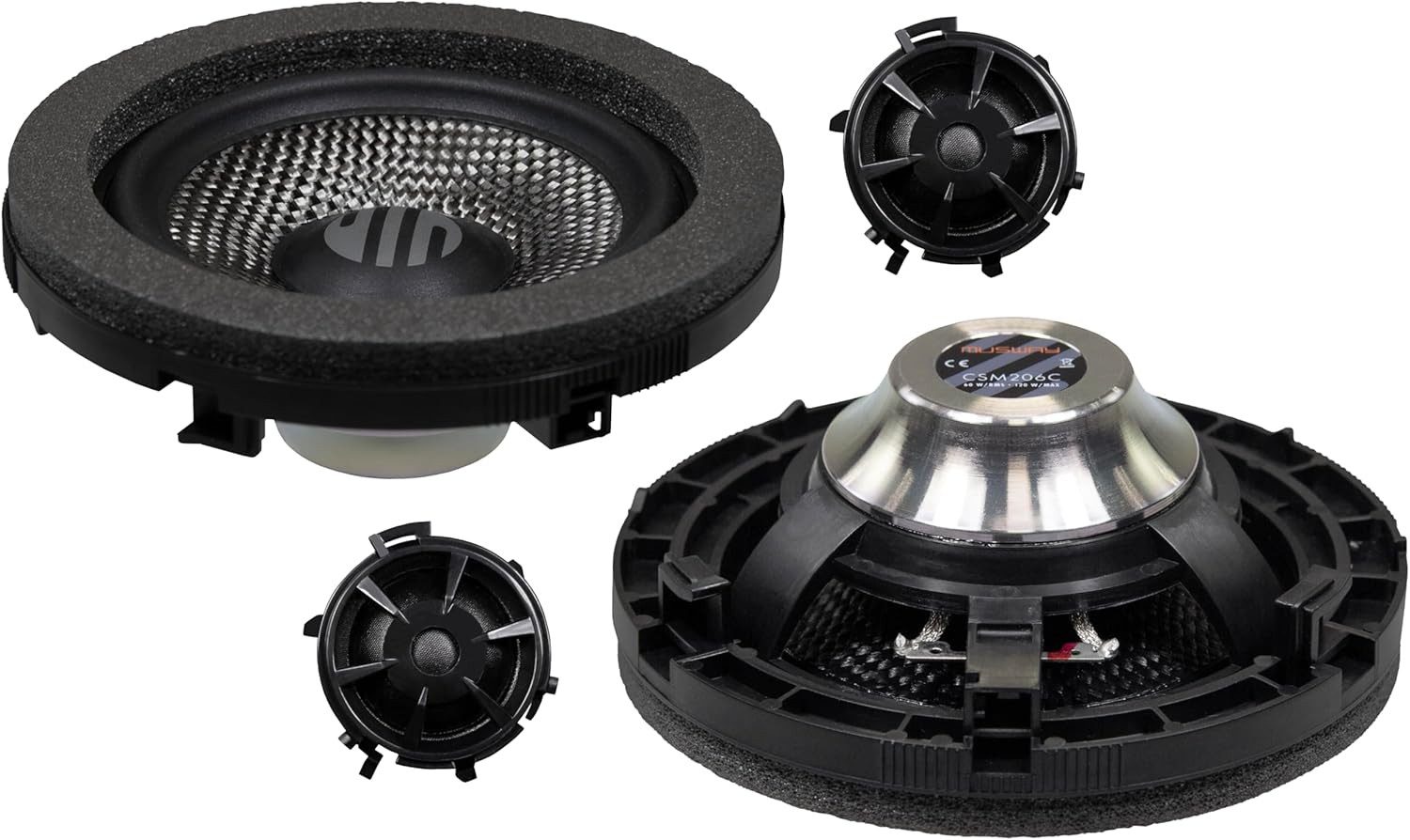 Musway MUSWAY CSM206C 2-Wege Kompo Lautsprecher 10 cm für Mercedes Auto-Subwoofer