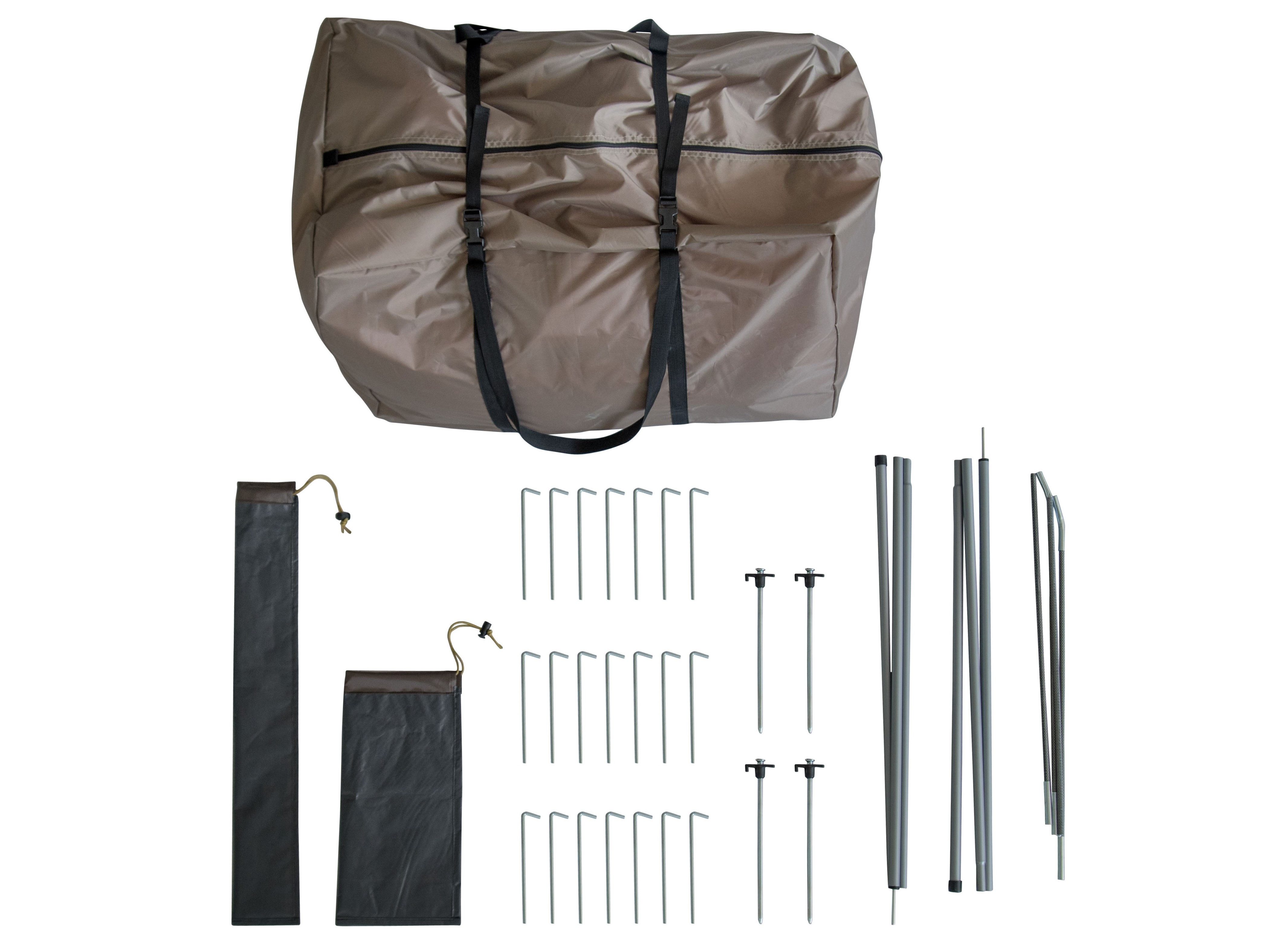 Tambu aufblasbares Zelt TAMBU - HUSIR - Familien Tunnelzelt Air, Personen: 4, 100 % recycelter Polyester, PFC frei