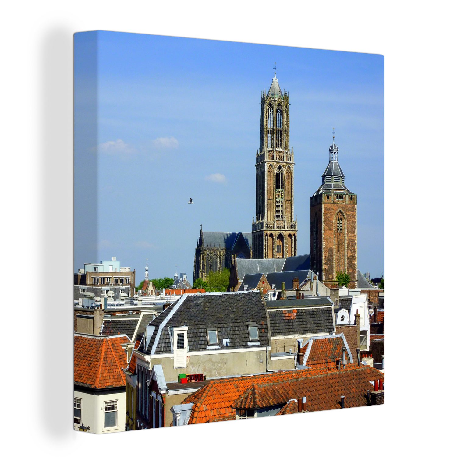 OneMillionCanvasses® Leinwandbild Stadt - Utrecht - Domturm, (1 St), Leinwand Bilder für Wohnzimmer Schlafzimmer