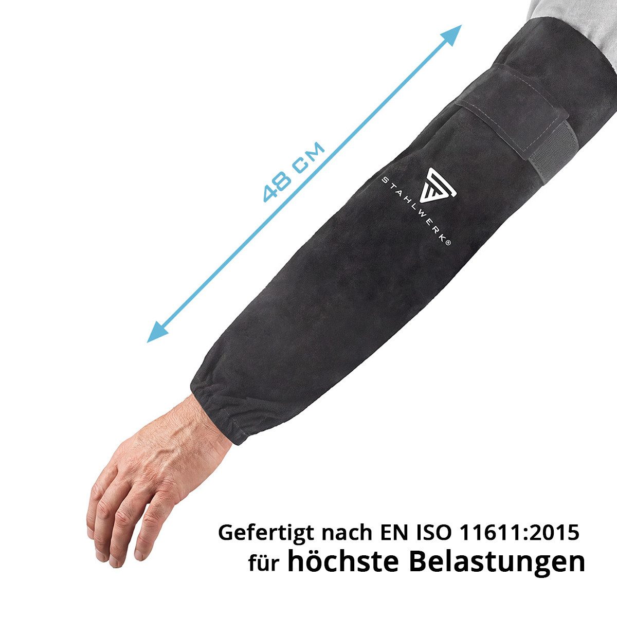 STAHLWERK Schweißerhandschuhe Schweißerärmel, Schweißerstulpen (Set, 1-St., Einzelartikel) feuerbeständig, schwer entflammbar – Bild 5 von 5