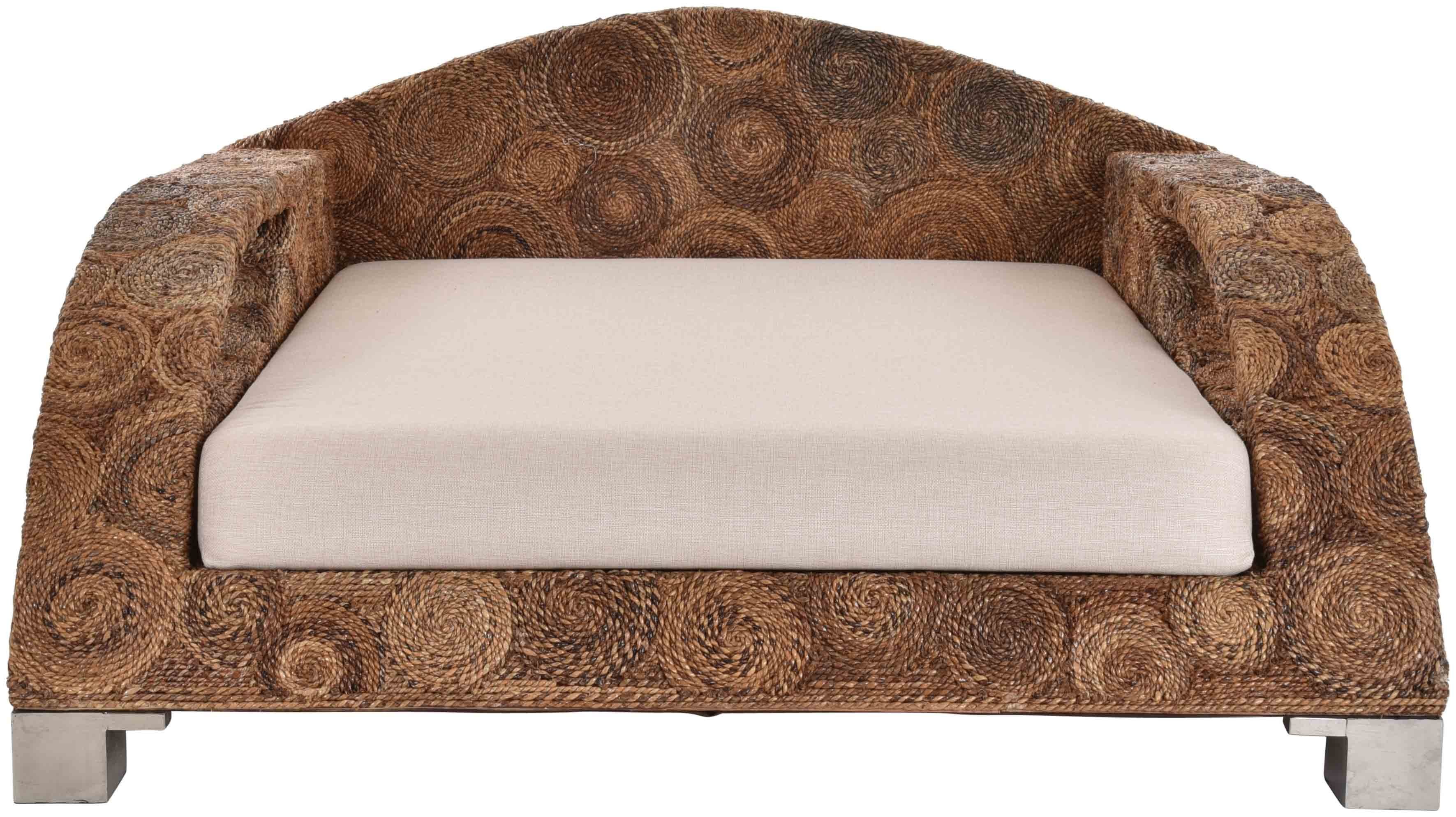 Krines Home Loungesofa Liegesofa Monza Liege aus Naturmaterial Wohnzimmer Sofa Lesesessel, Große Liegefläche