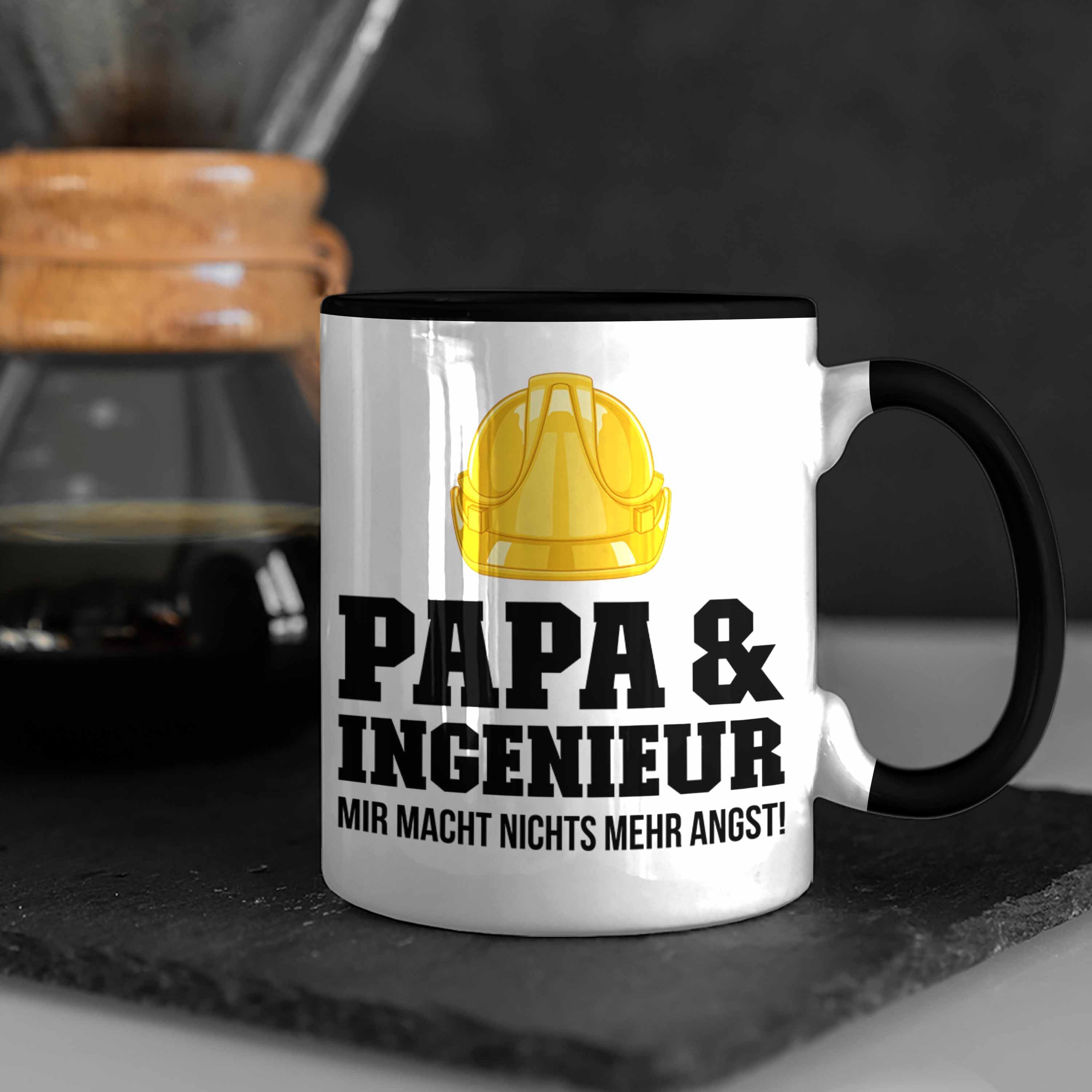 Trendation Trendation Geschenk Gadget Ingenieur Tasse Tasse Kaffeetasse Papa - Schwarz Ingeneur Geschenkidee