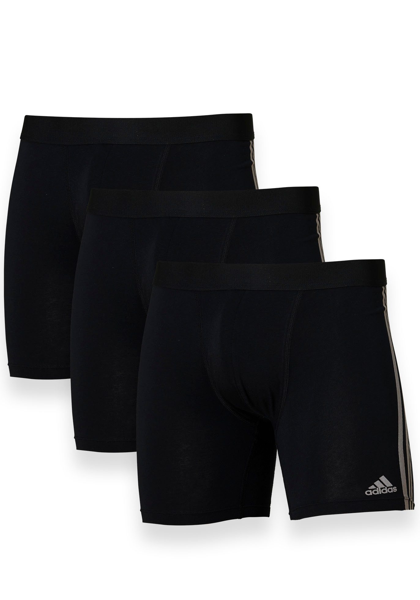 adidas Sportswear Langer Boxer "Active Flex Cotton" (3er-Pack) typisches kontrastfarbiges 3-Streifen-Design, elastischer Bund