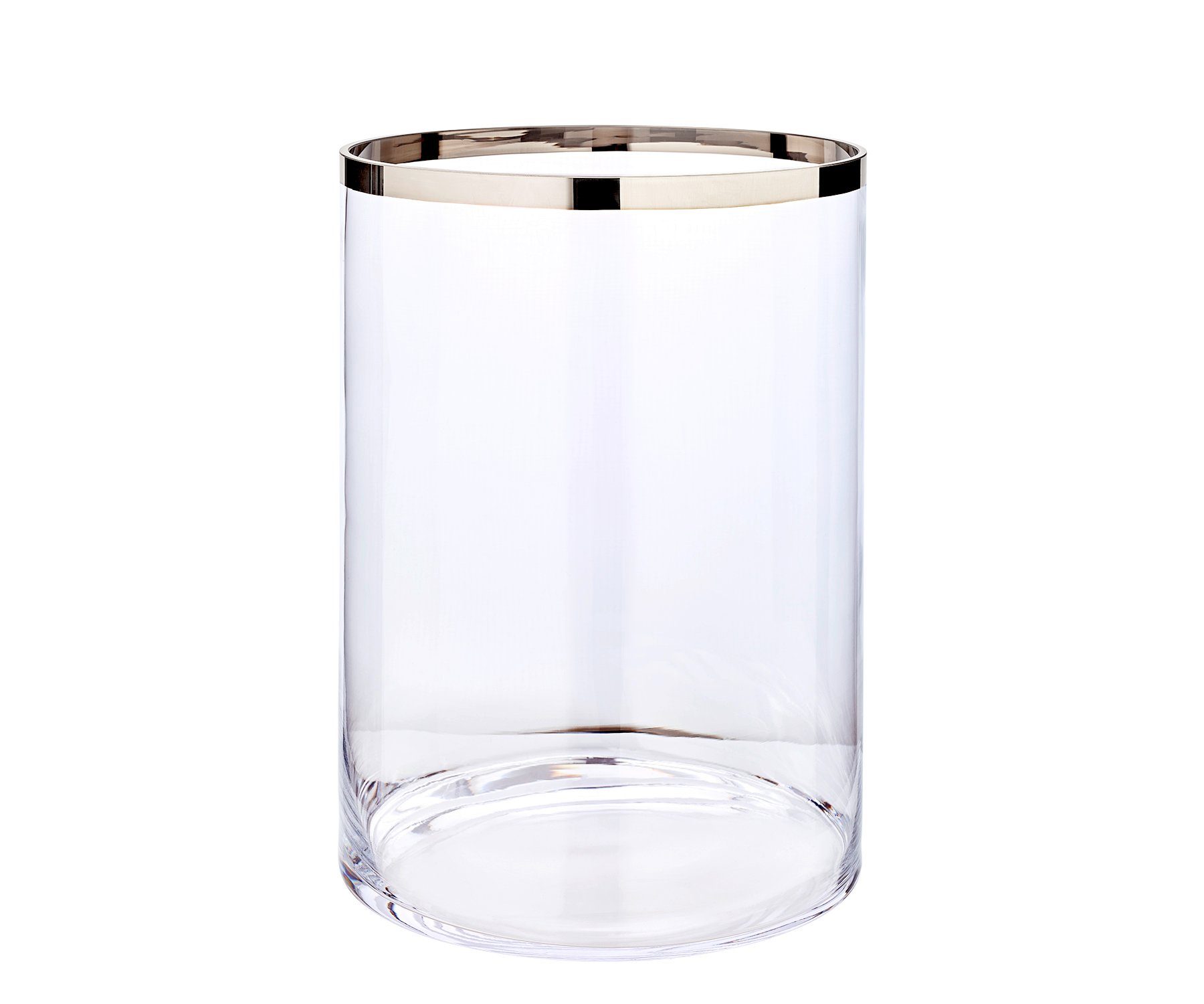 cm, Kristallglas EDZARD Molly, cm, für mit Höhe aus 29 Stumpenkerzen Ø Platinrand, 39 Kerzenhalter Windlicht