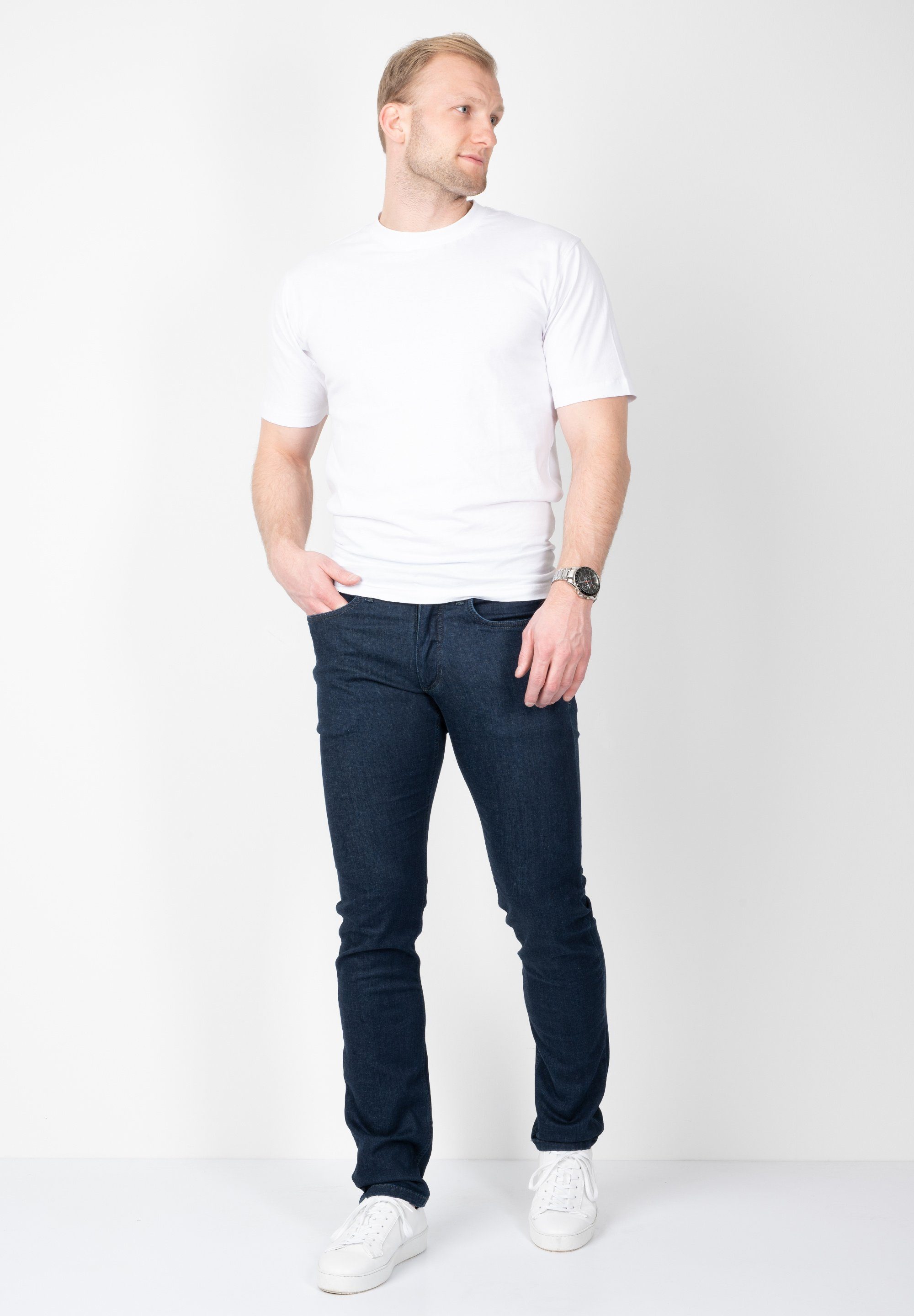 SUNWILL Straight-Jeans Super Stretch navy dark Fit in Fitted