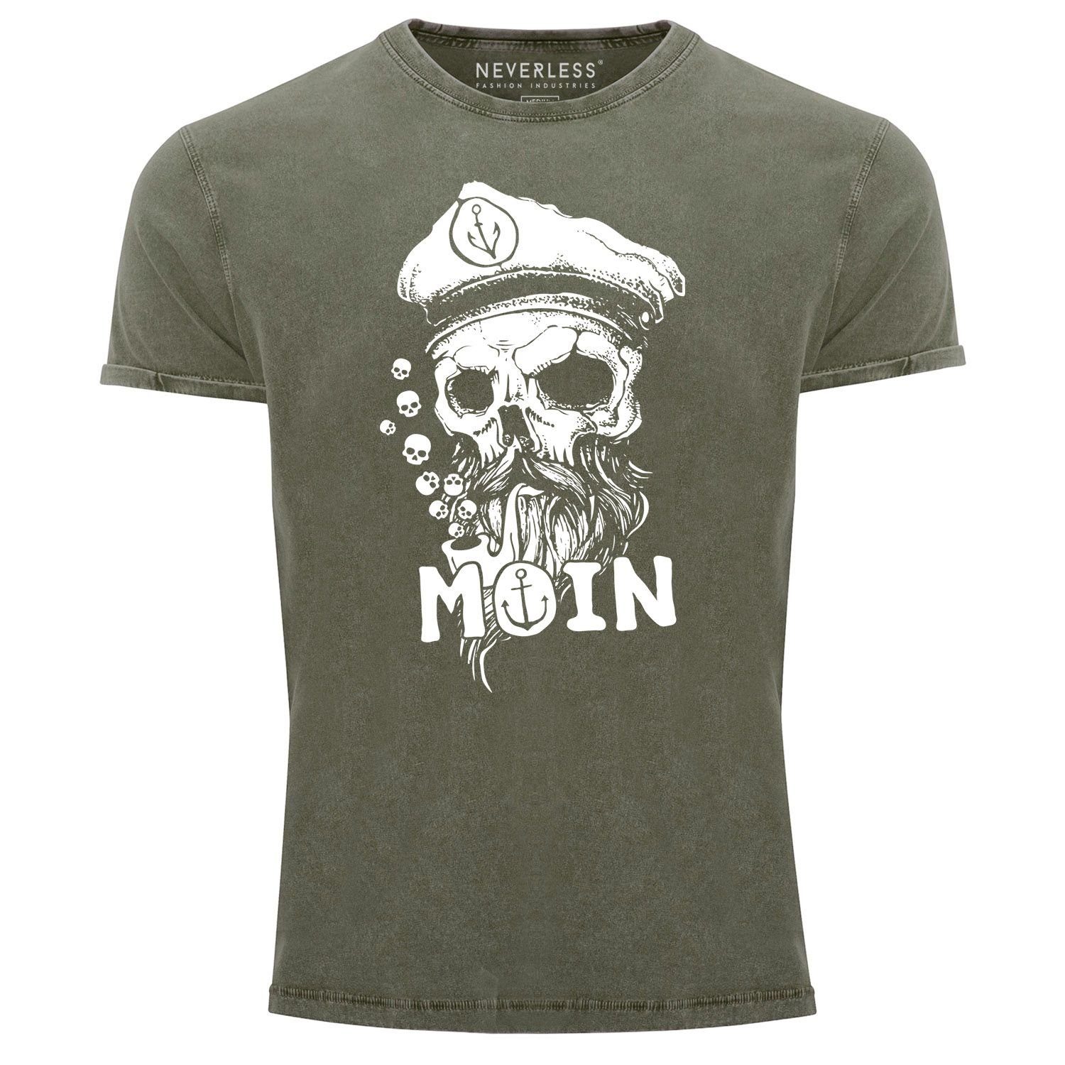 Neverless Print-Shirt Herren Vintage Shirt Moin günstig online kaufen