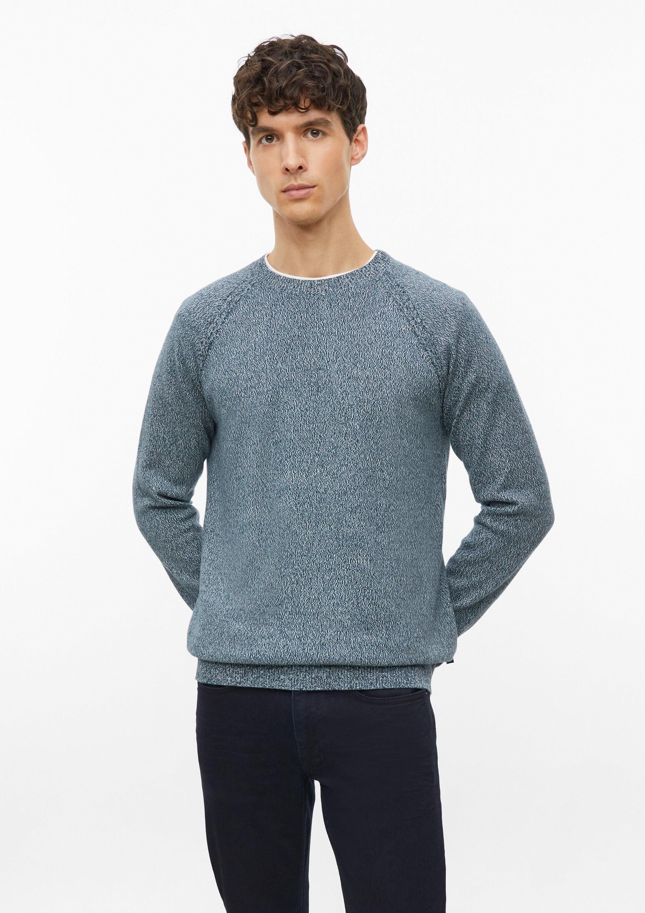 s.Oliver Longpullover Strickpullover Raglan-Pullover mit Bicolor-Struktur aus Baumwolle